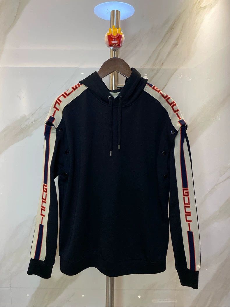 Gucci Gucci Detachable sleeve hooded sweatshirt side logo hoodie Size US S / EU 44-46 / 1 - 1 Thumbnail