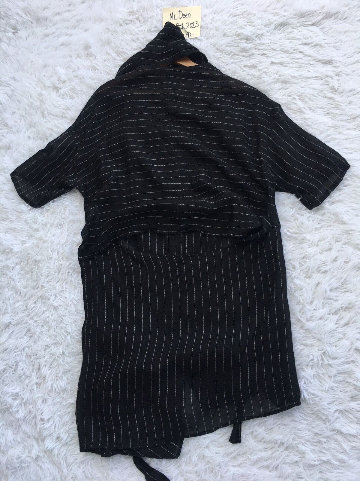 Yohji Yamamoto Rare Vintage Y’s Yohji Yamamoto Linen Stripes Cardi Size US M / EU 48-50 / 2 - 16 Thumbnail