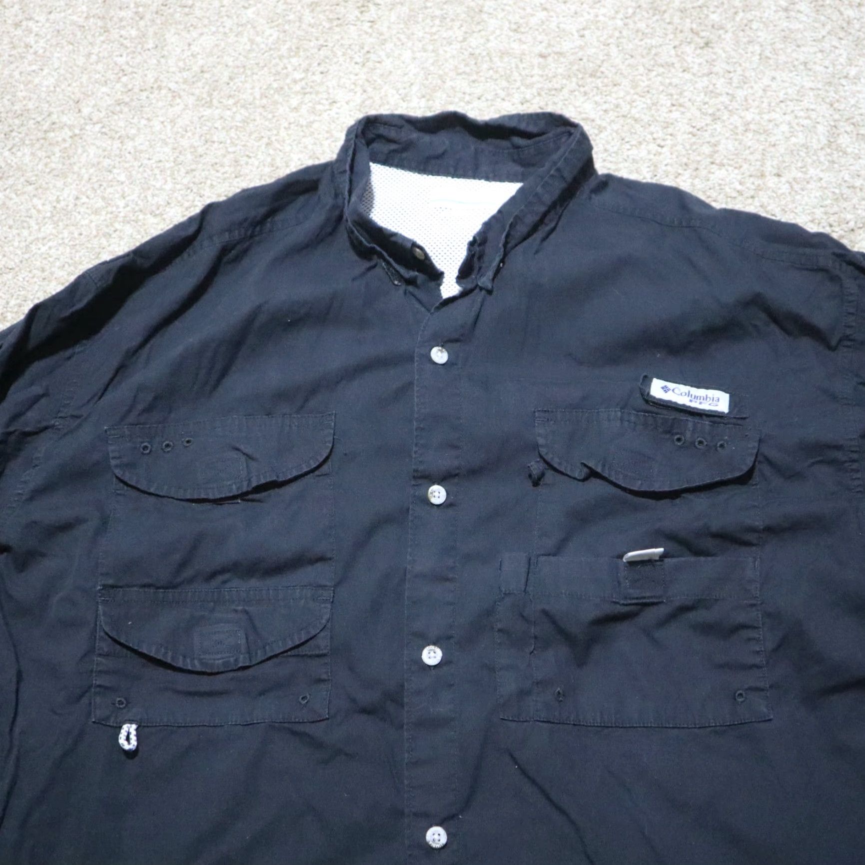Vintage Columbia PHG Hunting Shirt Black Four Pocket Button Up Men’s XL Outerwear Shirt (Columbia PHG) Hunting Mens XL Black Four Pocket Button-Up Shirt Size US XL / EU 56 / 4 - 2 Thumbnail