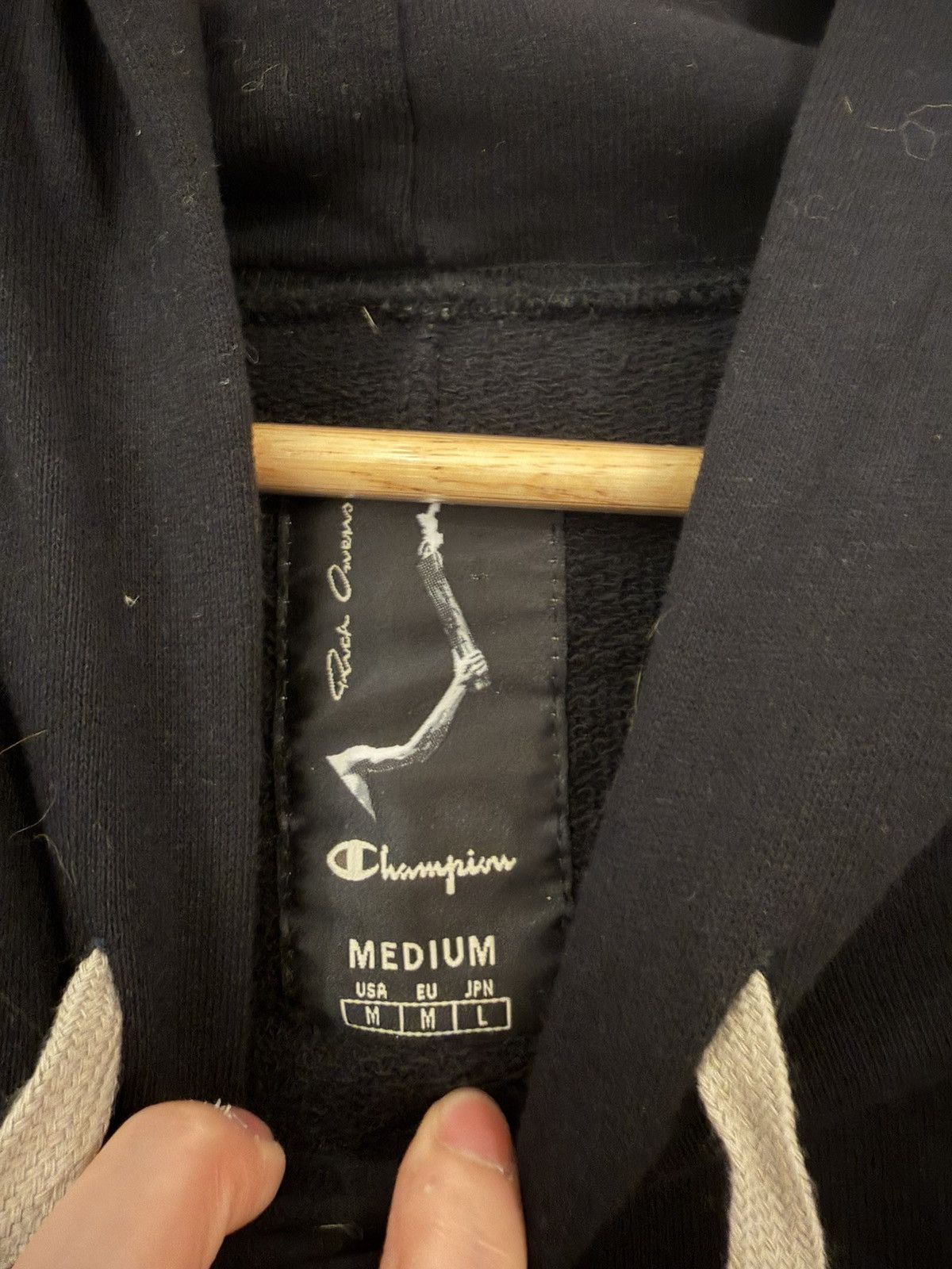 Champion × Rick Owens Rick Owens x Champion Hoodie size M Size US M / EU 48-50 / 2 - 2 Thumbnail