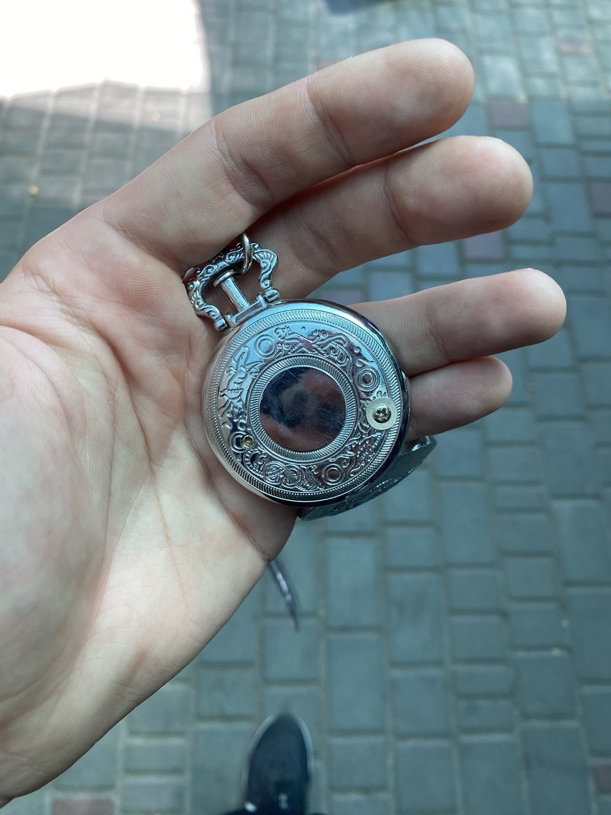 Jewelry Digital Pocket Watch. Silver Tone Eagle Design Size ONE SIZE - 5 Thumbnail