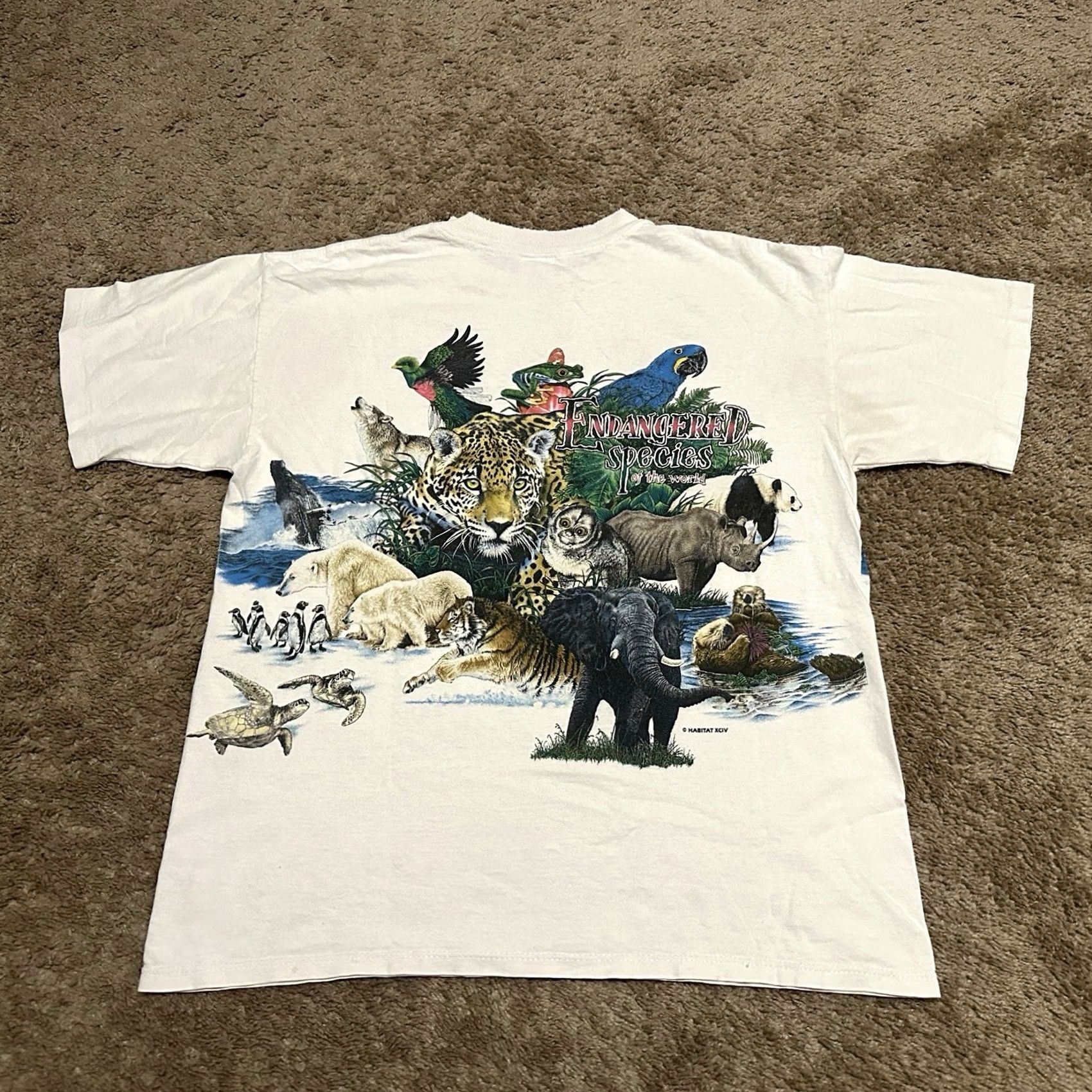 Vintage VINTAGE Endangered Species Of The World Shirt Mens L Nature Double-Sided 90s Shirt Size US L / EU 52-54 / 3 - 7 Thumbnail