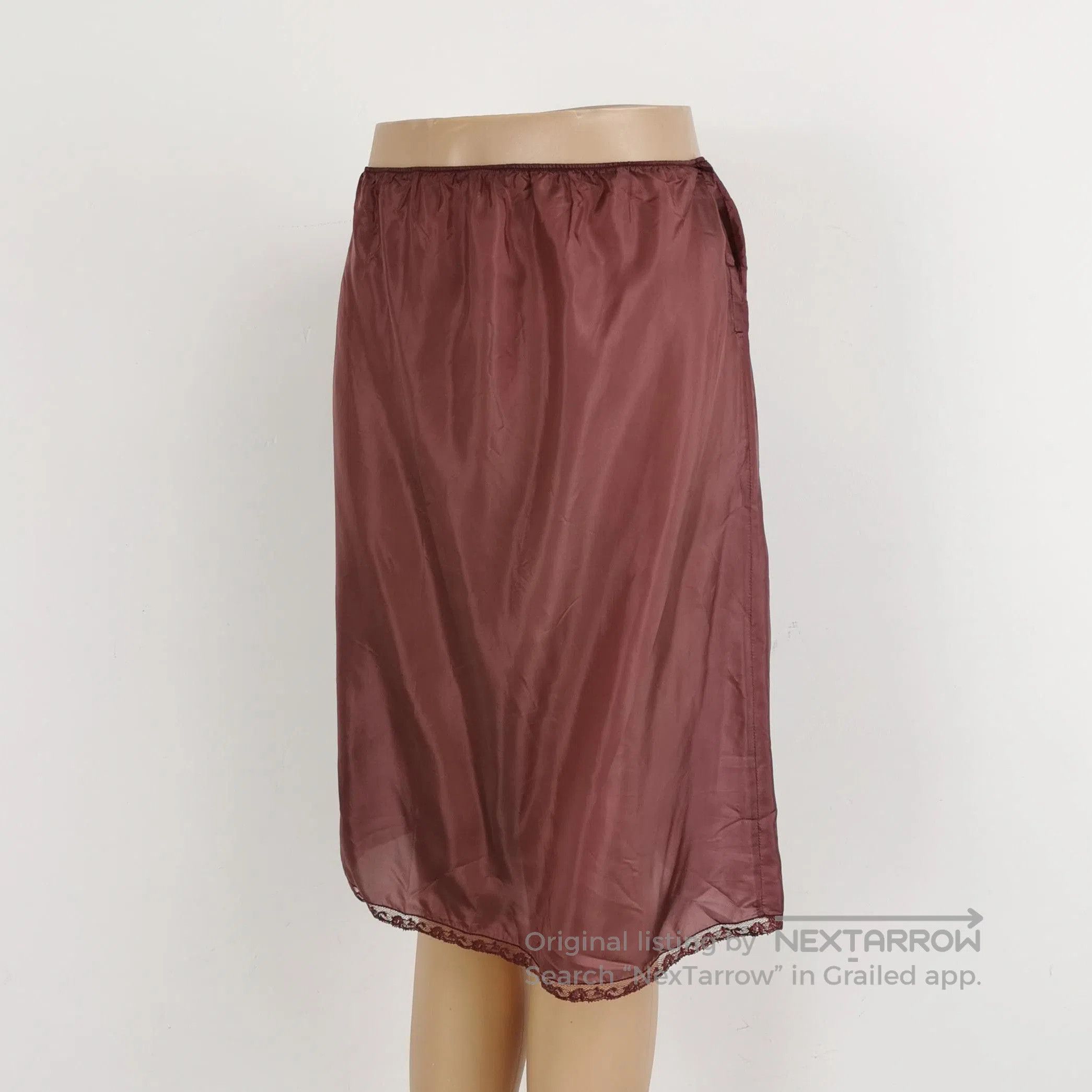 Prada Prada Burgundy Pleated Silk Blend Midi Skirt . Size 37" - 1 Thumbnail