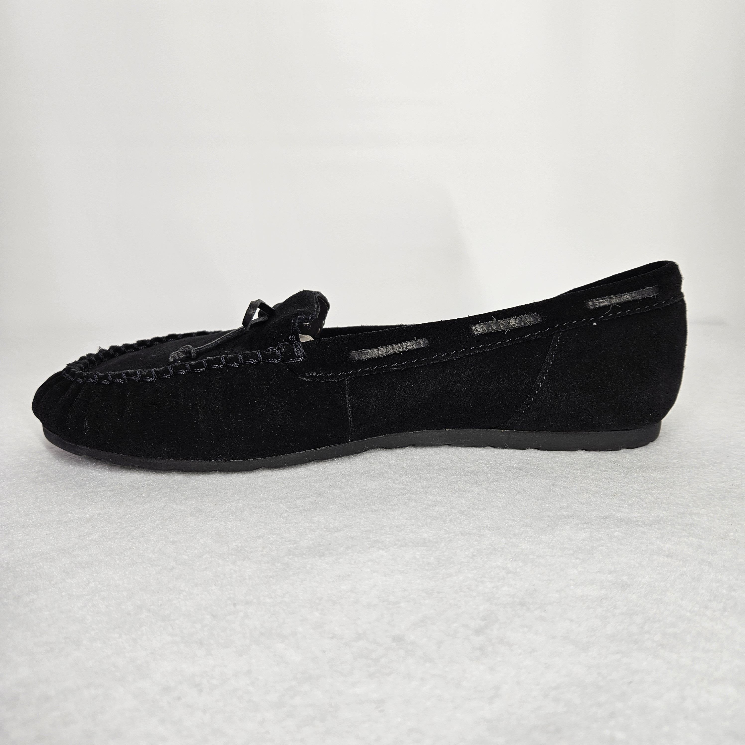 Other Zodiac Size 9.5 Moccasins Slippees Black Suede Leather Rubbe Size US 9.5 / IT 39.5 - 4 Thumbnail