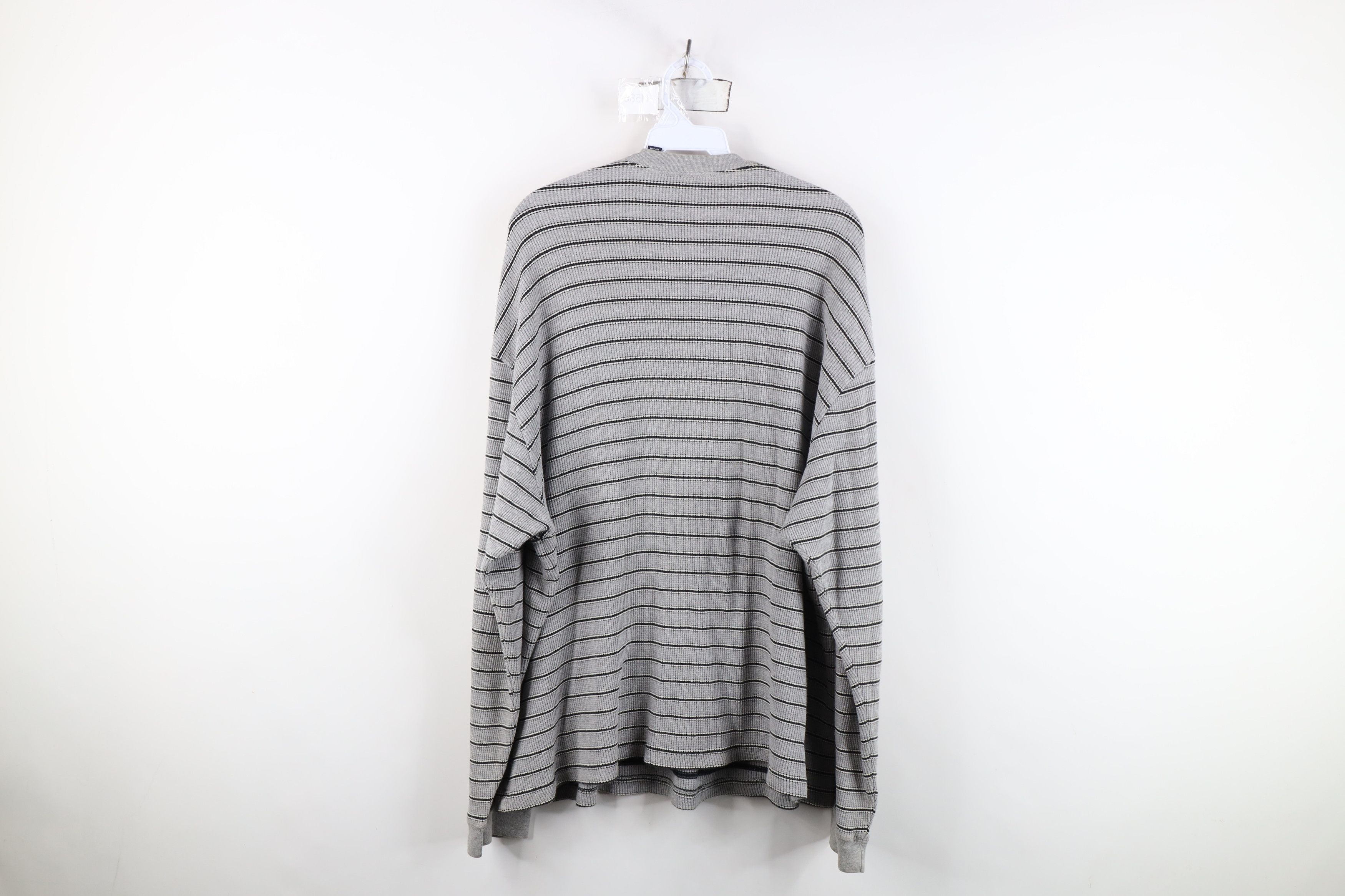 Gap Vintage 90s Gap Thermal Waffle Knit Long Sleeve T-Shirt Gray Size US XL / EU 56 / 4 - 7 Thumbnail