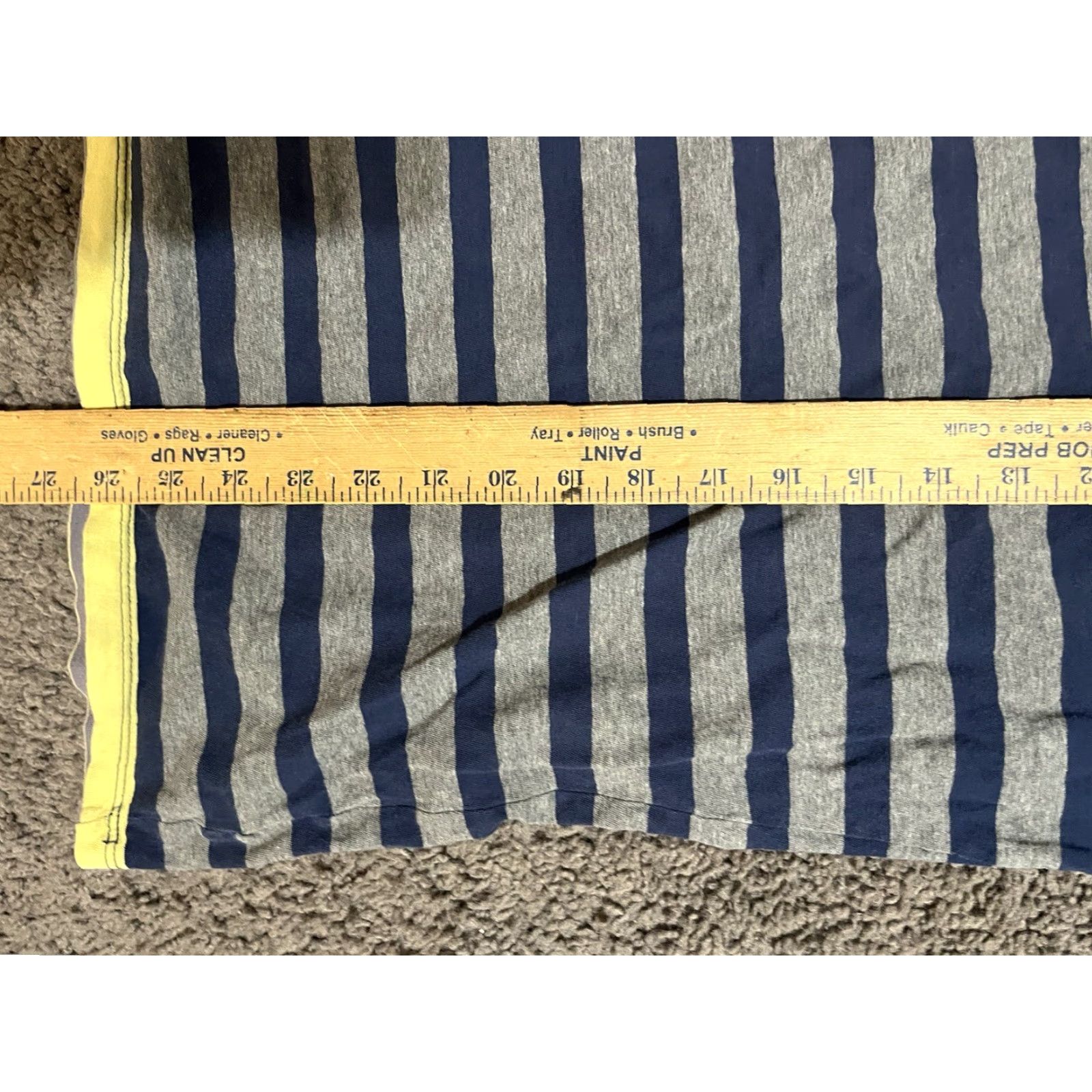 Banana Republic Men’s Banana Republic Fitted Tee Striped V-Neck T-Shirt XL Navy Blue Gray Size US XL / EU 56 / 4 - 5 Thumbnail