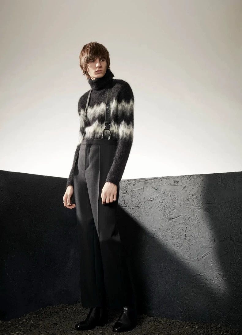 Saint Laurent Paris Saint Laurent Paris 20fw runway black and white mohair tur Size US M / EU 48-50 / 2 - 5 Thumbnail