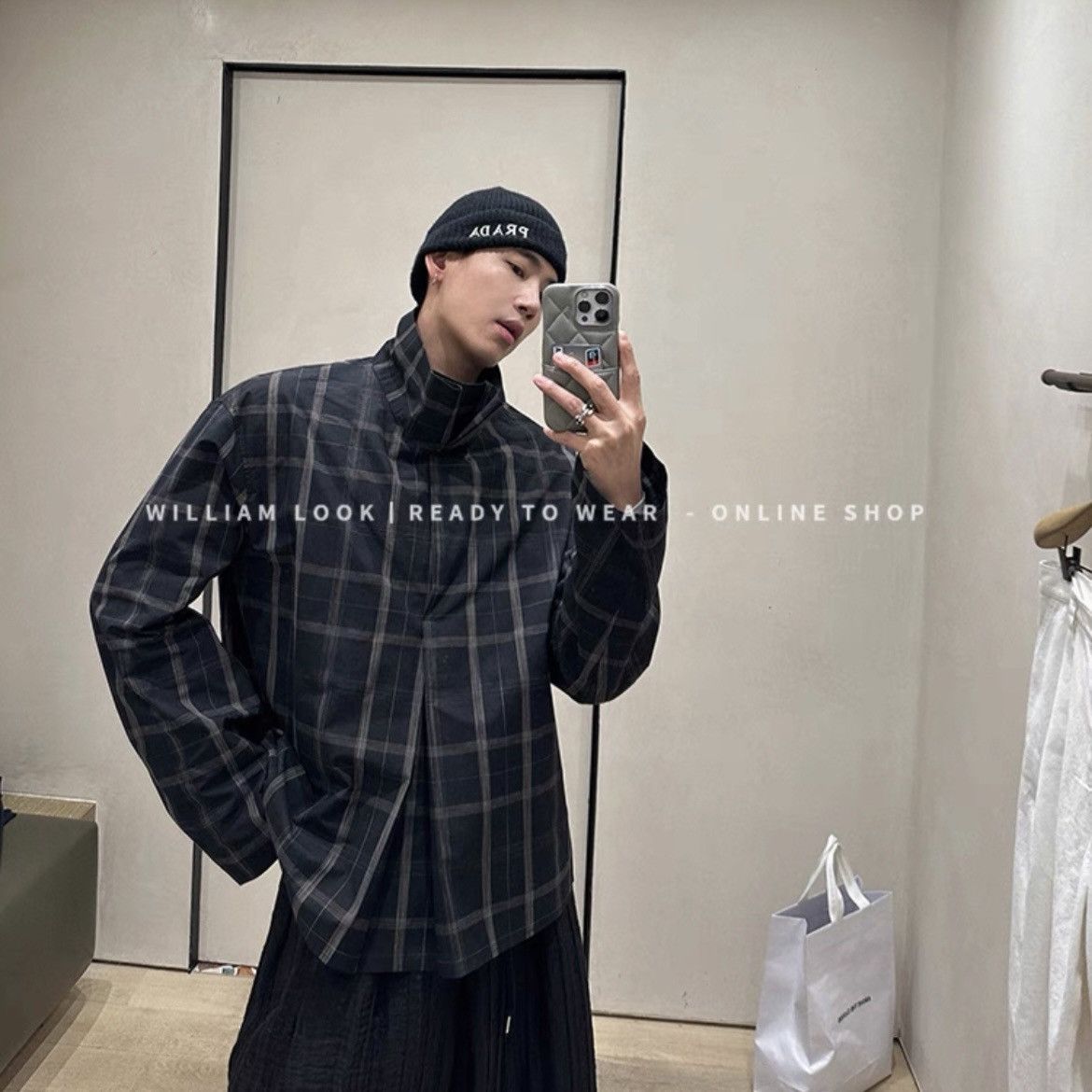 Other Men black and grey checkered shirt jacket Size US S / EU 44-46 / 1 - 8 Thumbnail