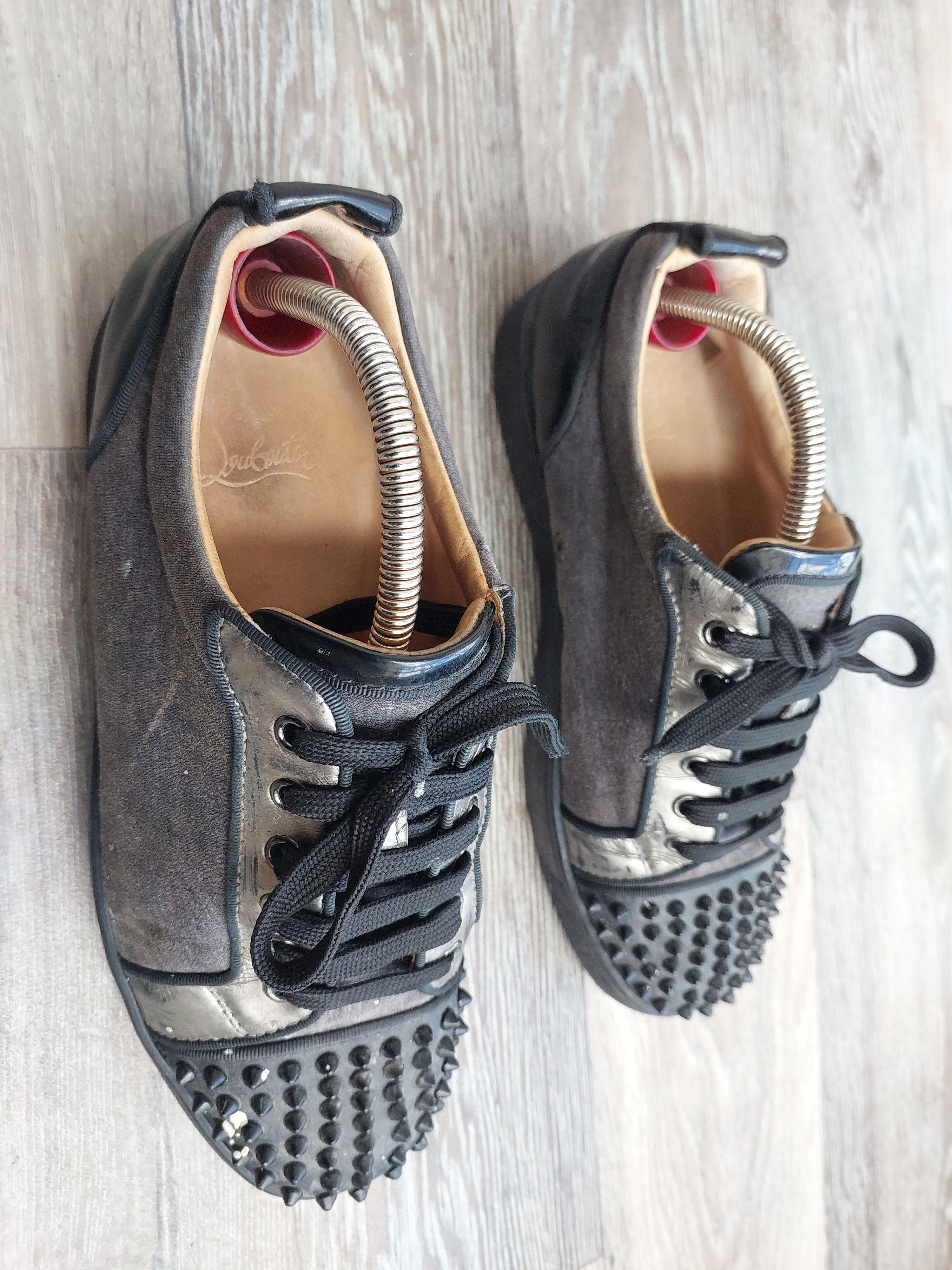 Christian Louboutin Christian Louboutin Grey Suede with Spikes. Size US 8 / EU 41 - 2 Thumbnail