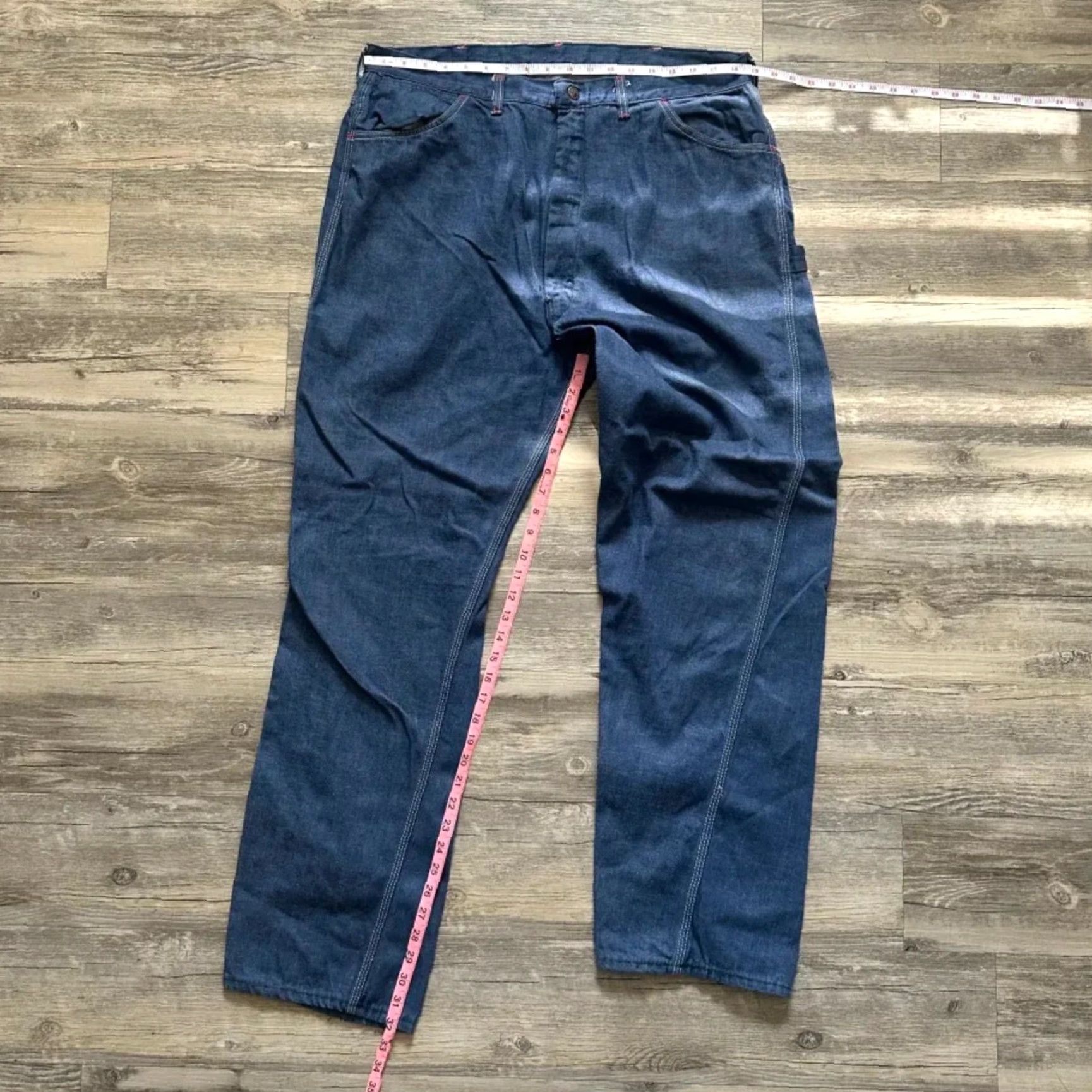 Sears VINTAGE Denim Carpenter Jeans 38X32 Sears Men Blue 60s 70s Regular Straight Inseam 38 Size US 38 / EU 54 - 7 Thumbnail