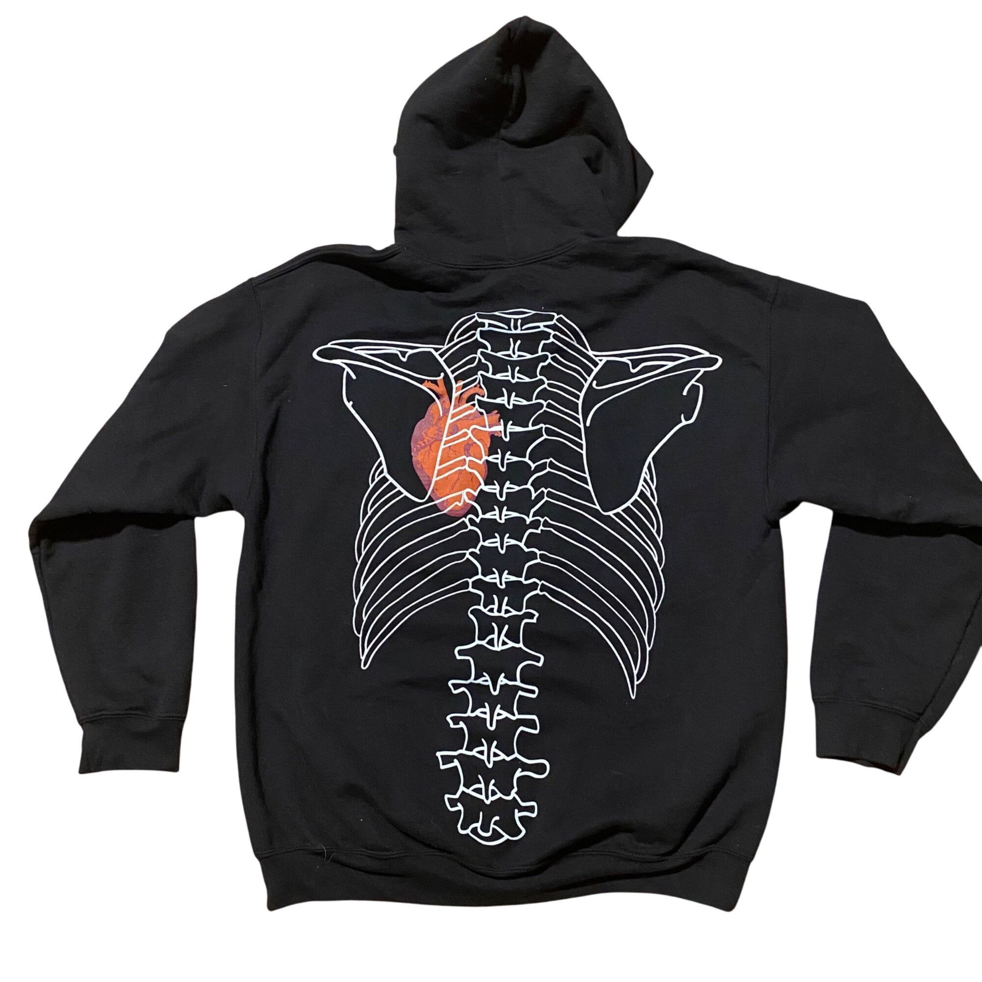Other Tecca Tour Hoodie Black Skeleton Hands Heart Design Cotton/P Size US L / EU 52-54 / 3 - 4 Thumbnail