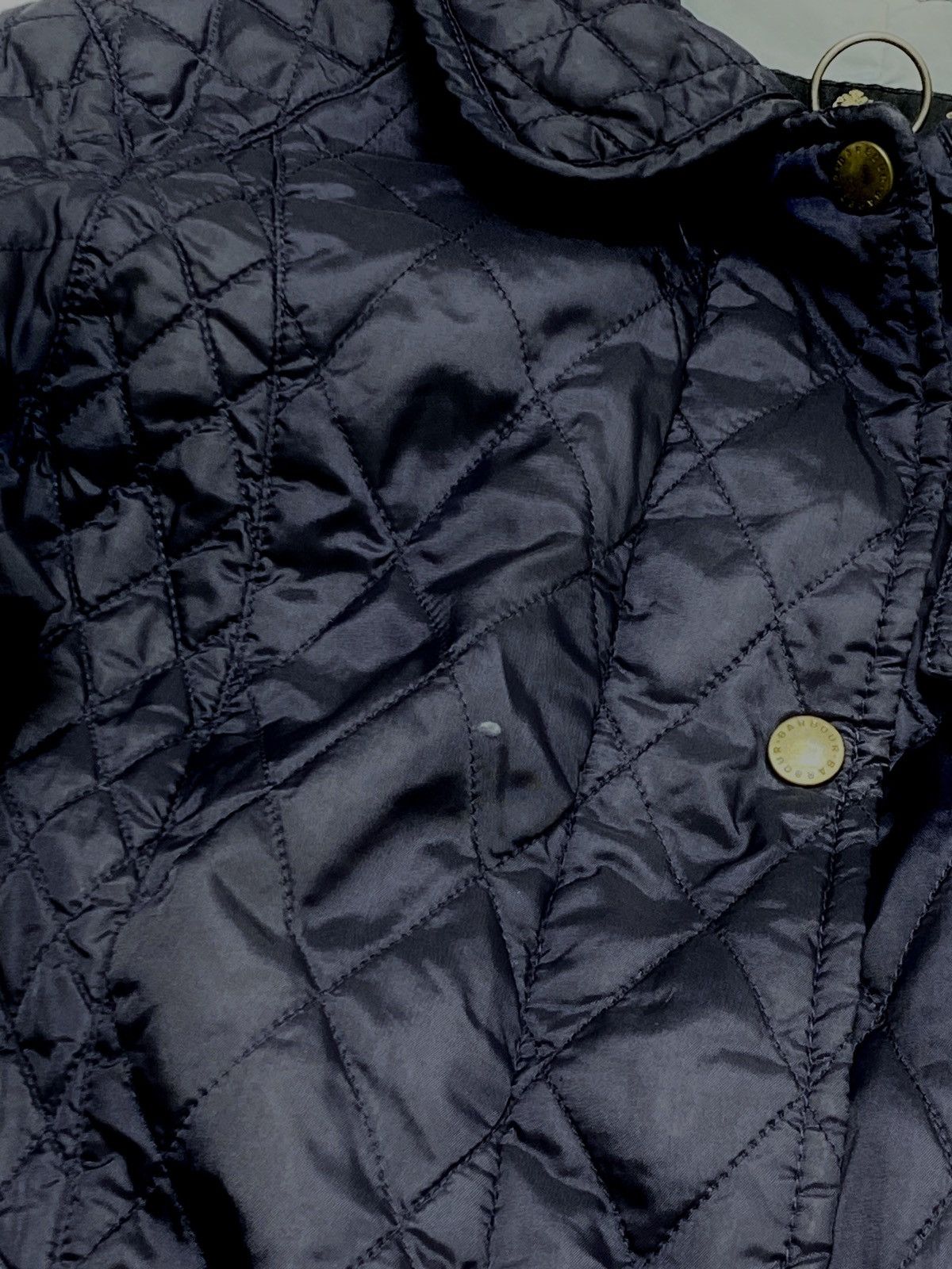 Barbour Vintage BARBOUR Quilted Deep Blue Navy Jacket Size XS / US 0-2 / IT 36-38 - 9 Thumbnail