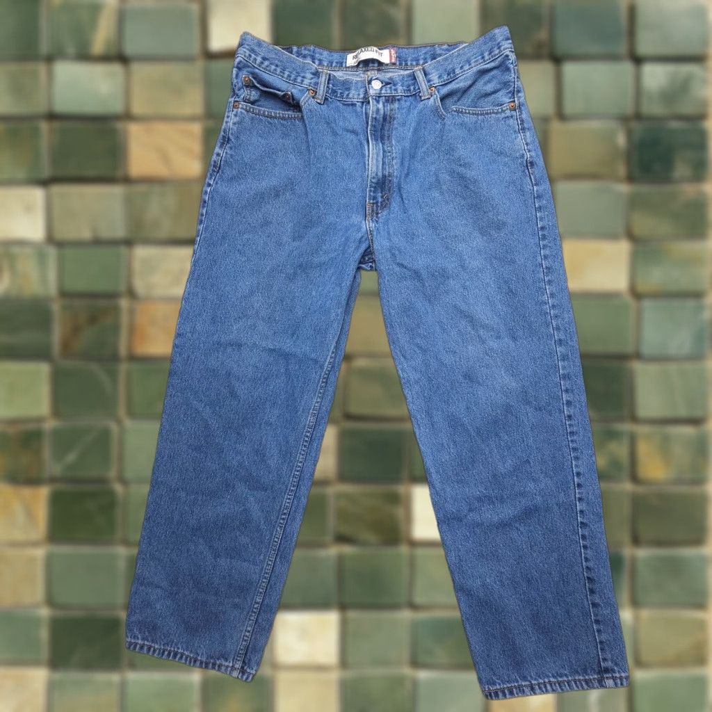 Levi's Levi's Jeans 550 Relaxed Fit Tapered Jeans Mens 38 x 30 Denim Blue 90s American Distressed Pockets Baggy Vintage No N/A Size US 38 / EU 54 - 1 Thumbnail