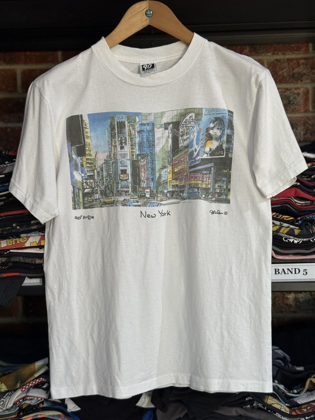 Vintage Vintage Art 90 Angle New York Miserables Single Stitches Tee Size US M / EU 48-50 / 2 - 1 Thumbnail