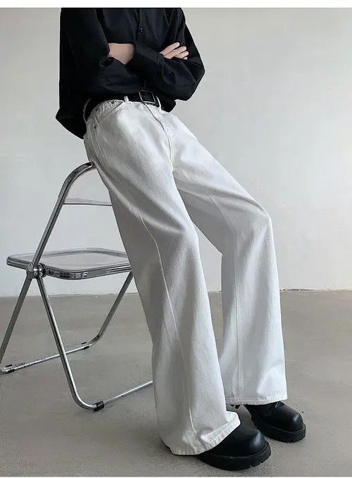 Japanese Brand Yuriko x Genji Wide-leg straight jeans men's jeans Size US 30 / EU 46 - 1 Thumbnail