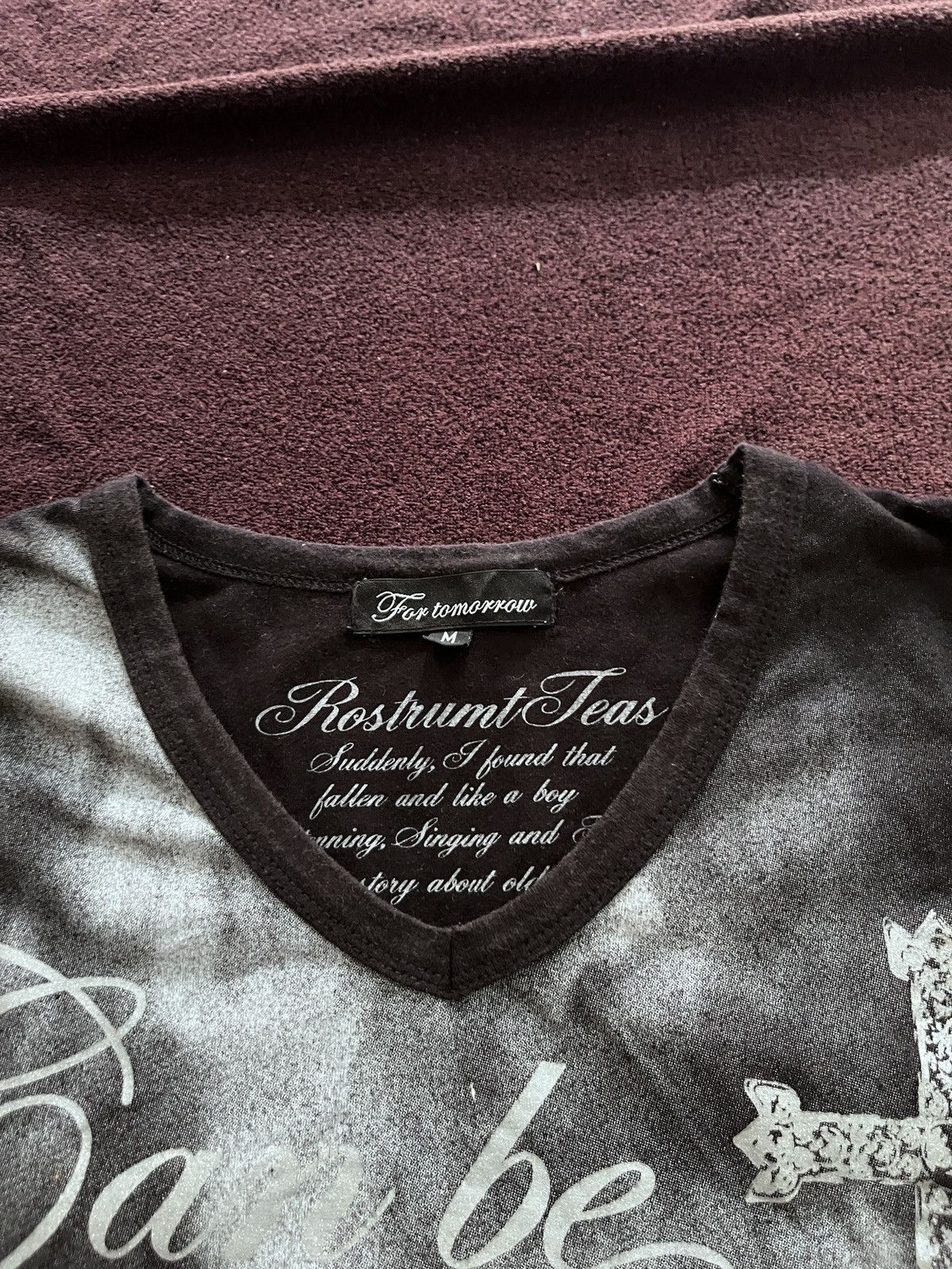 Japanese Brand Smokes For Tommorow Cross poem v neck Size US M / EU 48-50 / 2 - 3 Thumbnail