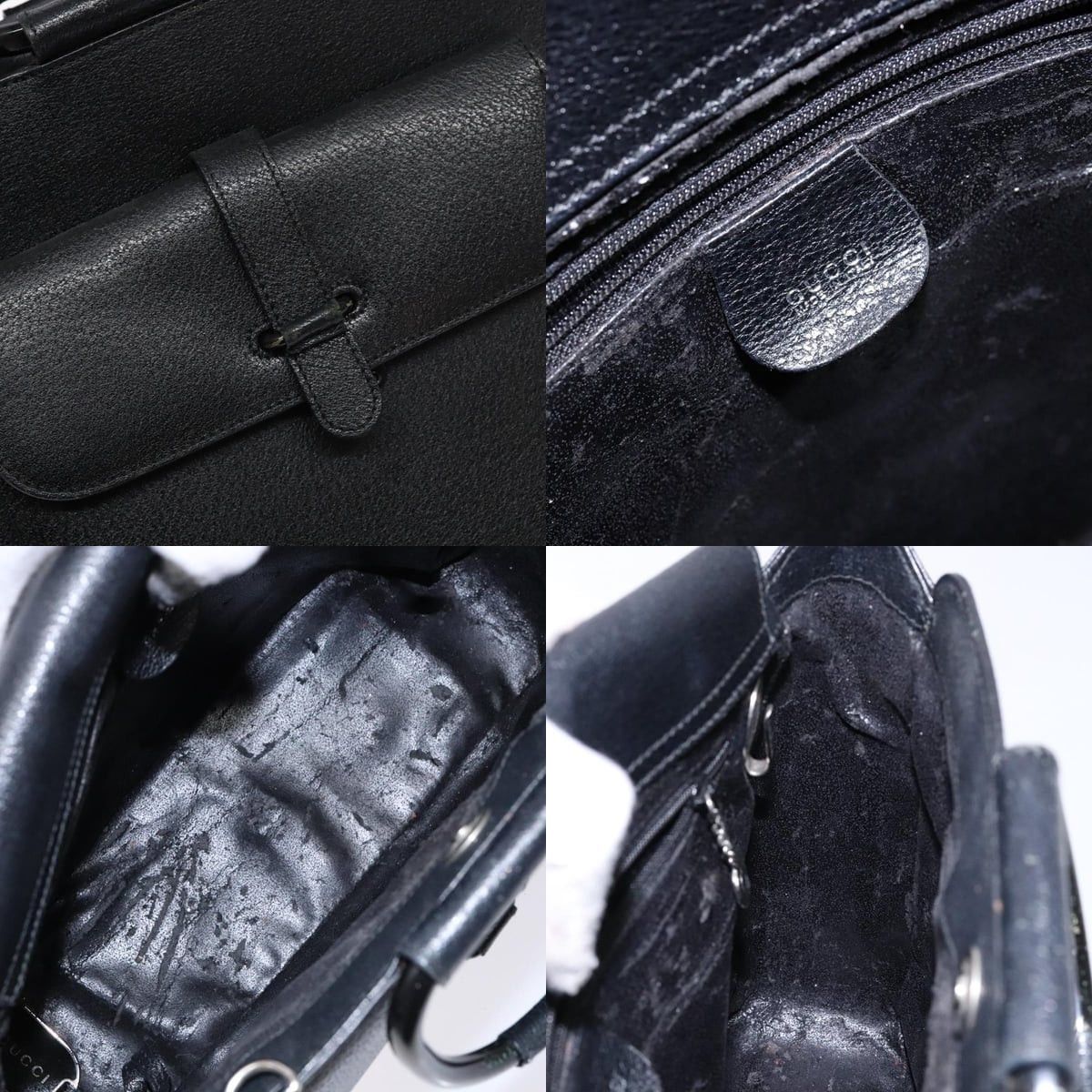 Gucci GUCCI Handbag Leather Black Silver 000 2058 0307 5 Size ONE SIZE - 11 Thumbnail