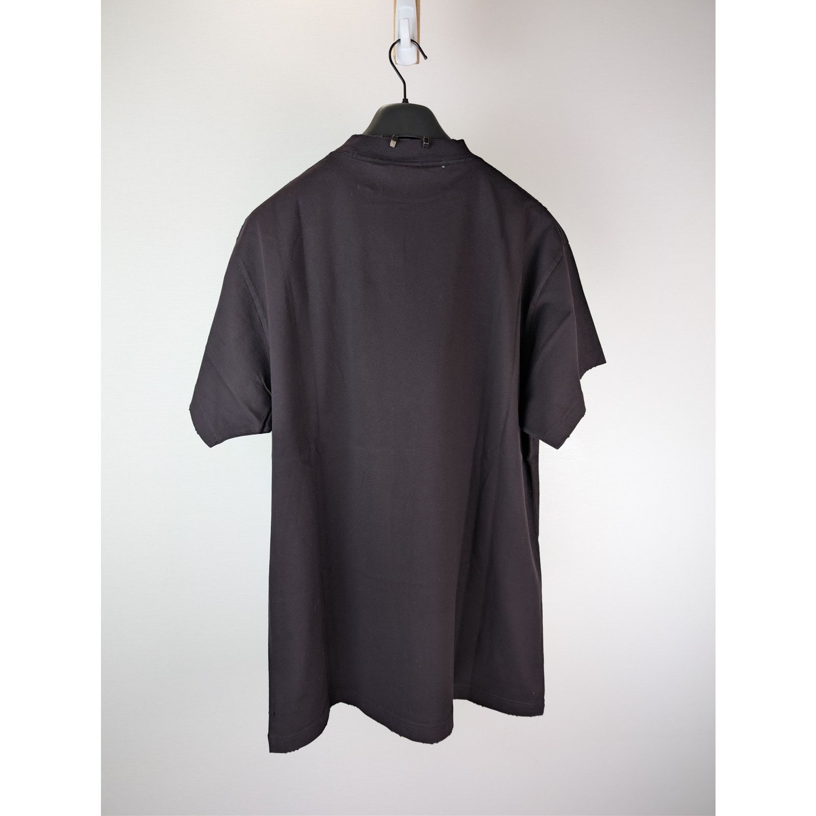Balenciaga o1rshd1 Pierced Oversized Vintage Jersey T-Shirt in Black Size US M / EU 48-50 / 2 - 9 Thumbnail