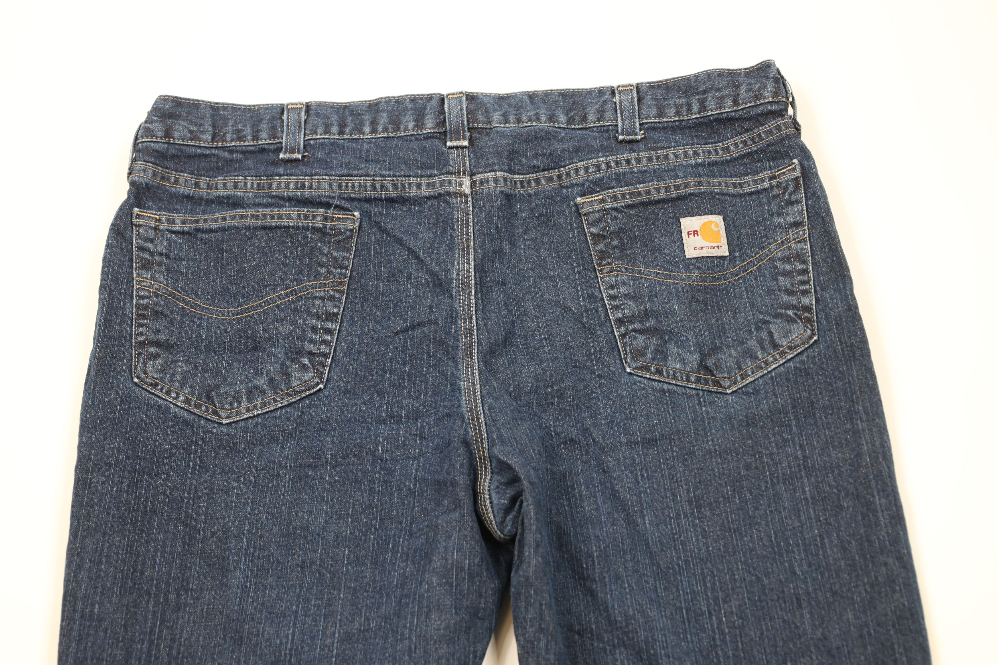 Carhartt × Vintage Vintage Y2K Carhartt FR Resistant Wide Leg Denim Jeans Blue Size US 38 / EU 54 - 12 Thumbnail