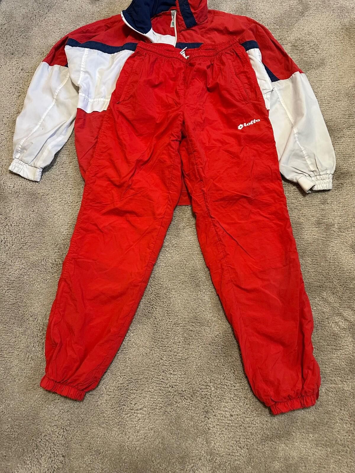 Lotto Sport SWITZERLAND 90s HOME FOOTBALL SOCCER TRACK SUIT LOTTO sz L Size US L / EU 52-54 / 3 - 7 Thumbnail