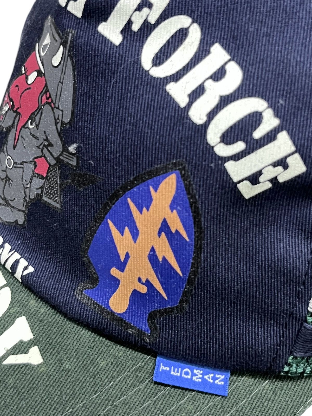 Tedman 🔥Vintage TEDMAN ARMY SPECIAL FORCE Hybrid Trucker Snapback Size ONE SIZE - 12 Thumbnail