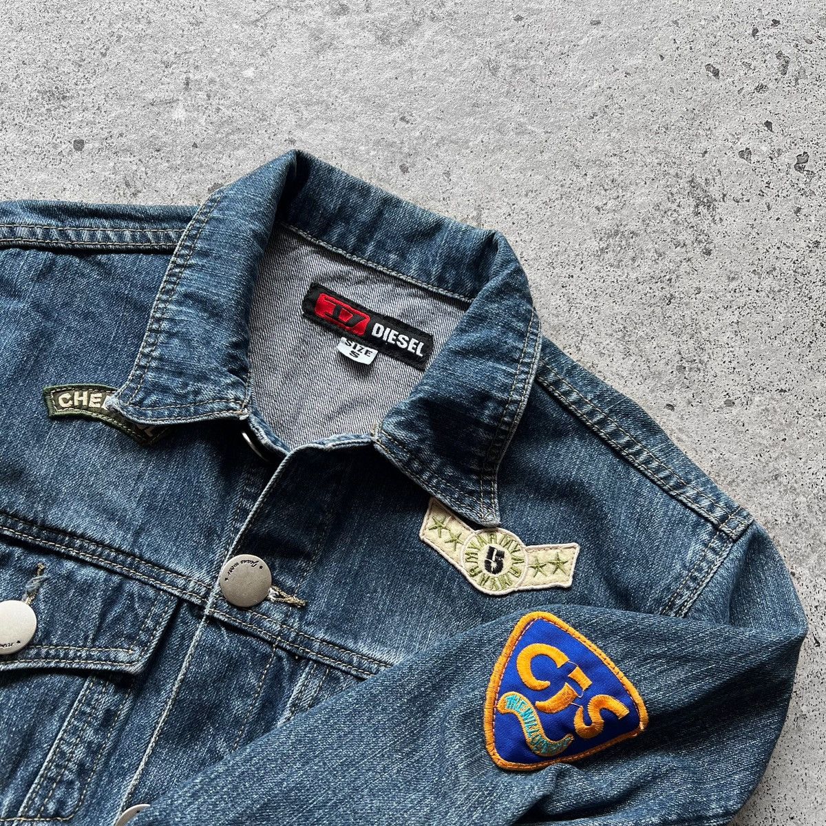 Diesel × Vintage Diesel Womens Vintage 90s Blue Denim Jean Jacket Long Sleeve Size S / US 4 / IT 40 - 4 Thumbnail
