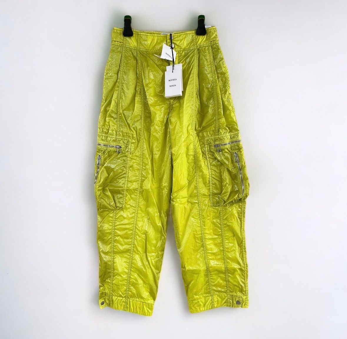 Bottega Veneta Multi Zip Cargo Pants in Acid Yellow Size US 30 / EU 46 - 1 Thumbnail