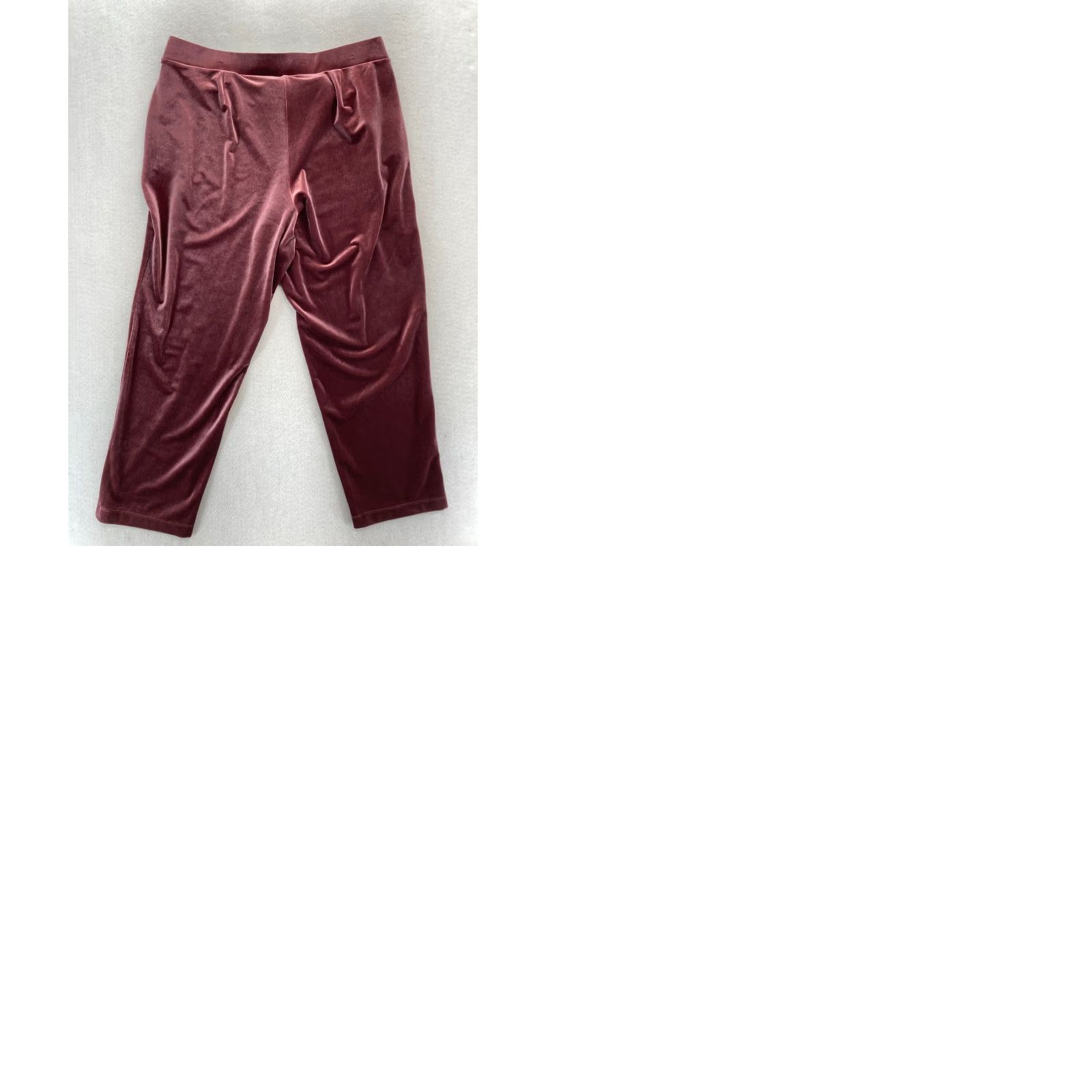 Loft LOFT Pull On Pants Women's XL Red Velvet Velour Stretch Skinny Ankle High Rise Size 26" / US 2 / IT 38 - 9 Thumbnail