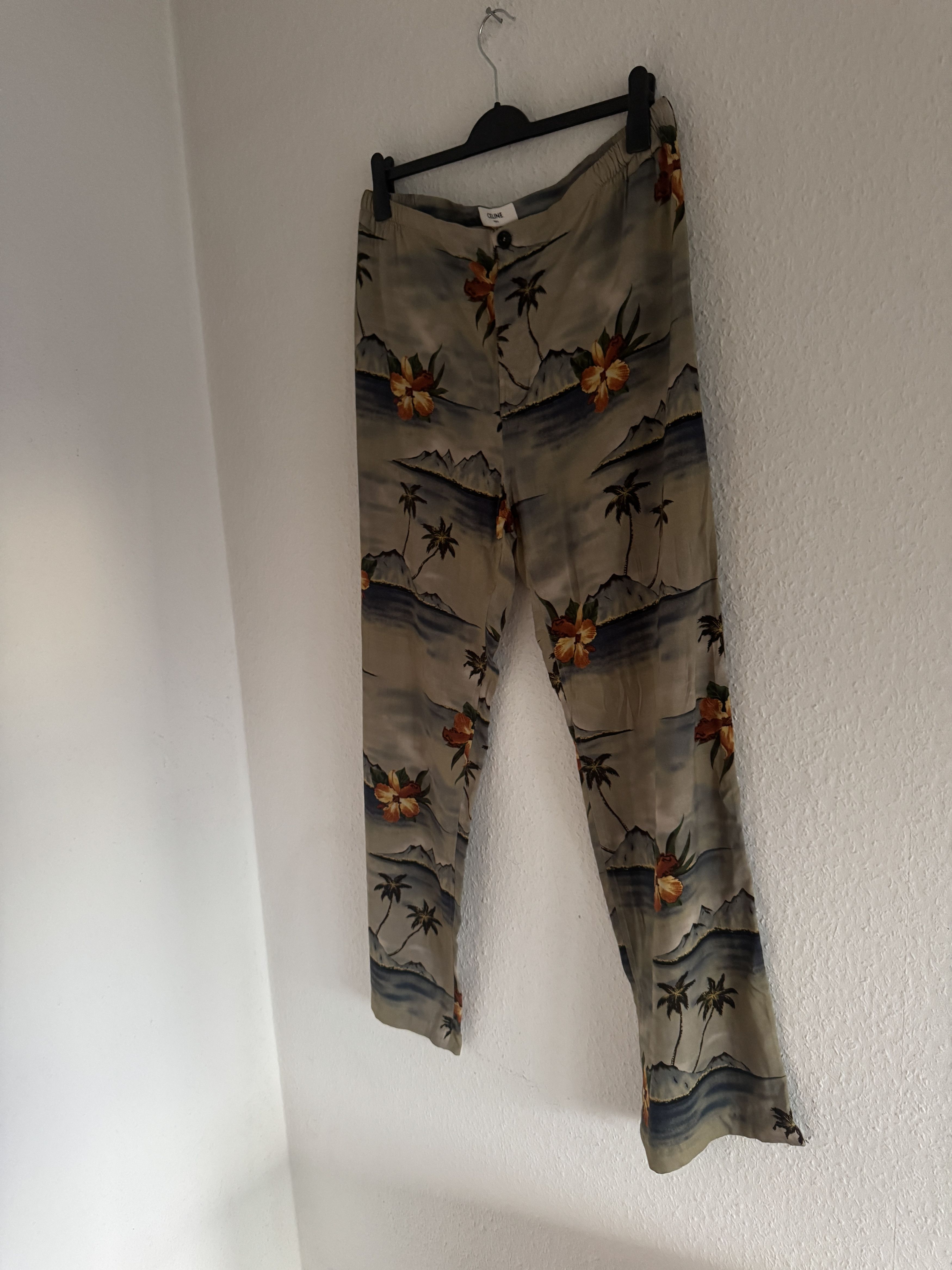 Celine Palm Tree Hawaiian Print Pants Size US 34 / EU 50 - 2 Thumbnail