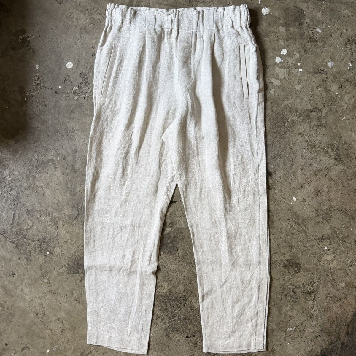 Brunello Cucinelli Brunello Cucinelli - Linen Side Tape Pants Size US 32 / EU 48 - 1 Thumbnail
