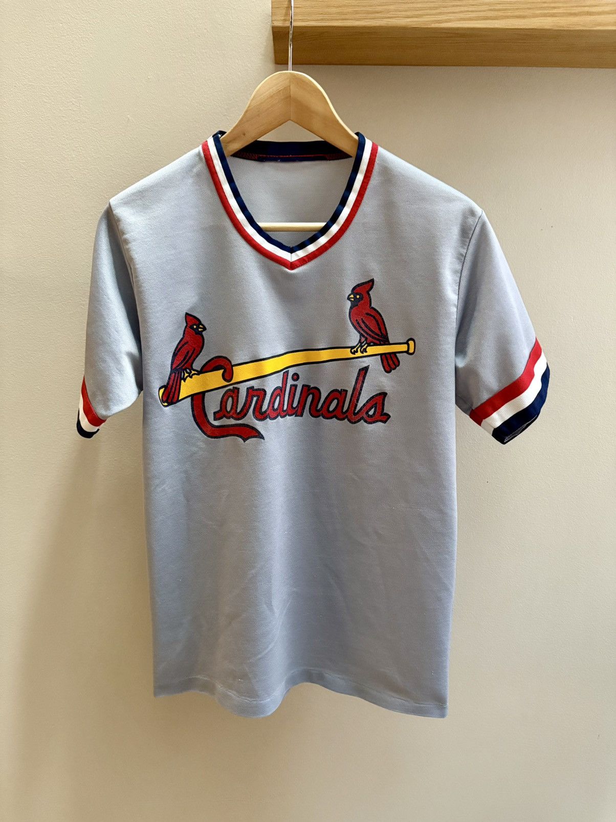 MLB St. Louis Cardinals true VTG 70s baseball jersey S/M Size US M / EU 48-50 / 2 - 1 Thumbnail
