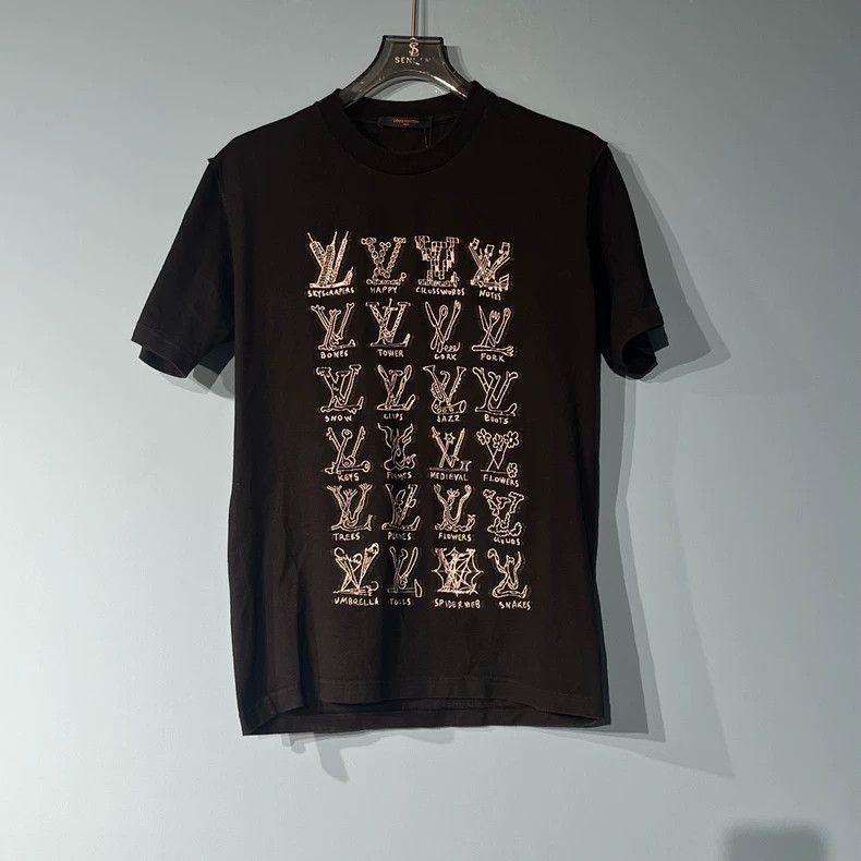 Louis Vuitton louis vuitton Black gesture print logo short sleeve 2502-Ne Size US L / EU 52-54 / 3 - 1 Thumbnail