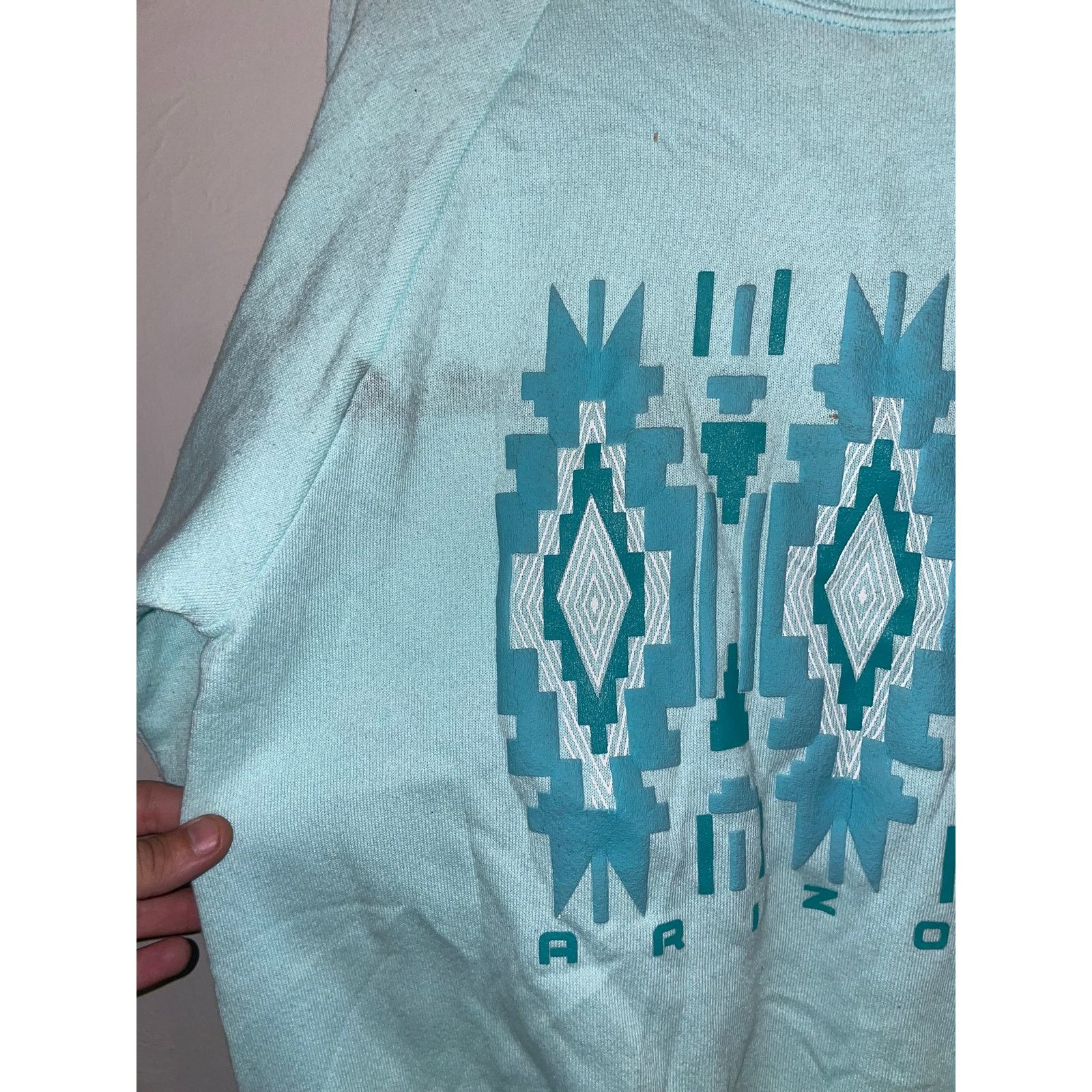 Jerzees Vintage Arizona Sweatshirt Crewneck Native Blue VTG 90s M Size US M / EU 48-50 / 2 - 2 Thumbnail