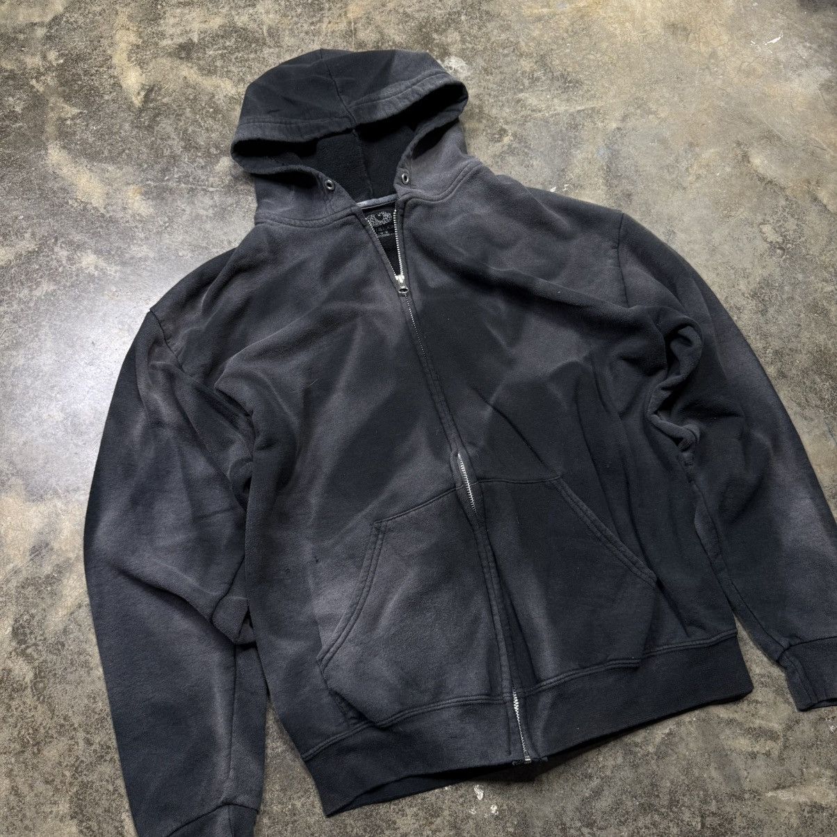 Vintage vintage y2k faded black baggy zip up hoodie Size US L / EU 52-54 / 3 - 7 Thumbnail