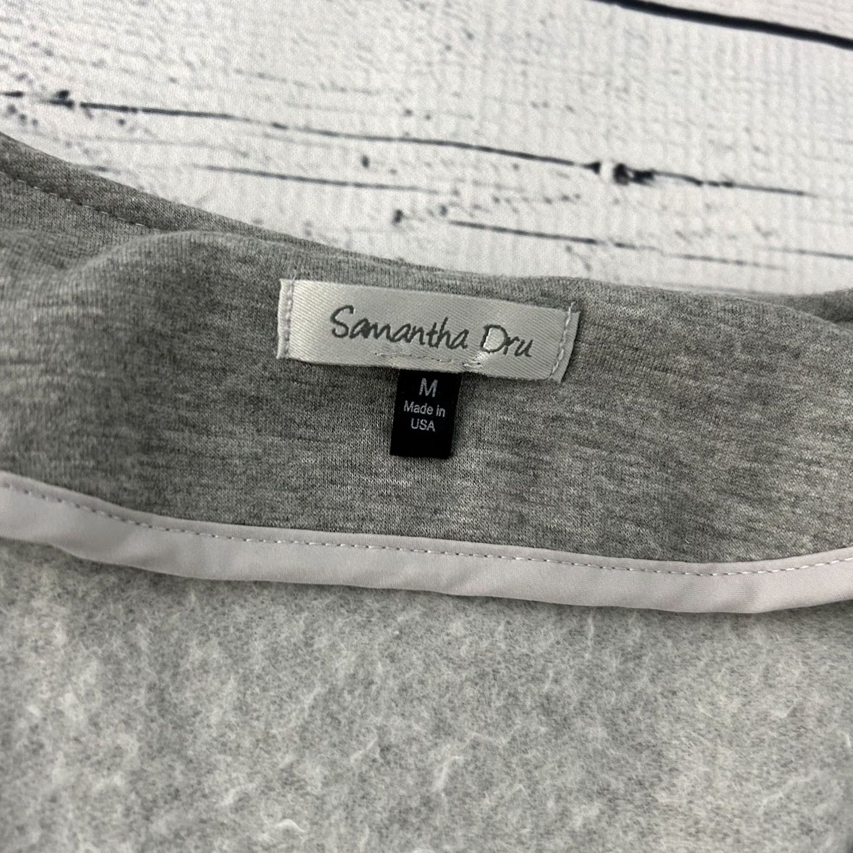 Vintage Samantha Dru Full Zip Sweatshirt Jacket Women's M Gray Ruffle Sleeve Activewear Dress/Shirt Clearout Size M / US 6-8 / IT 42-44 - 2 Thumbnail