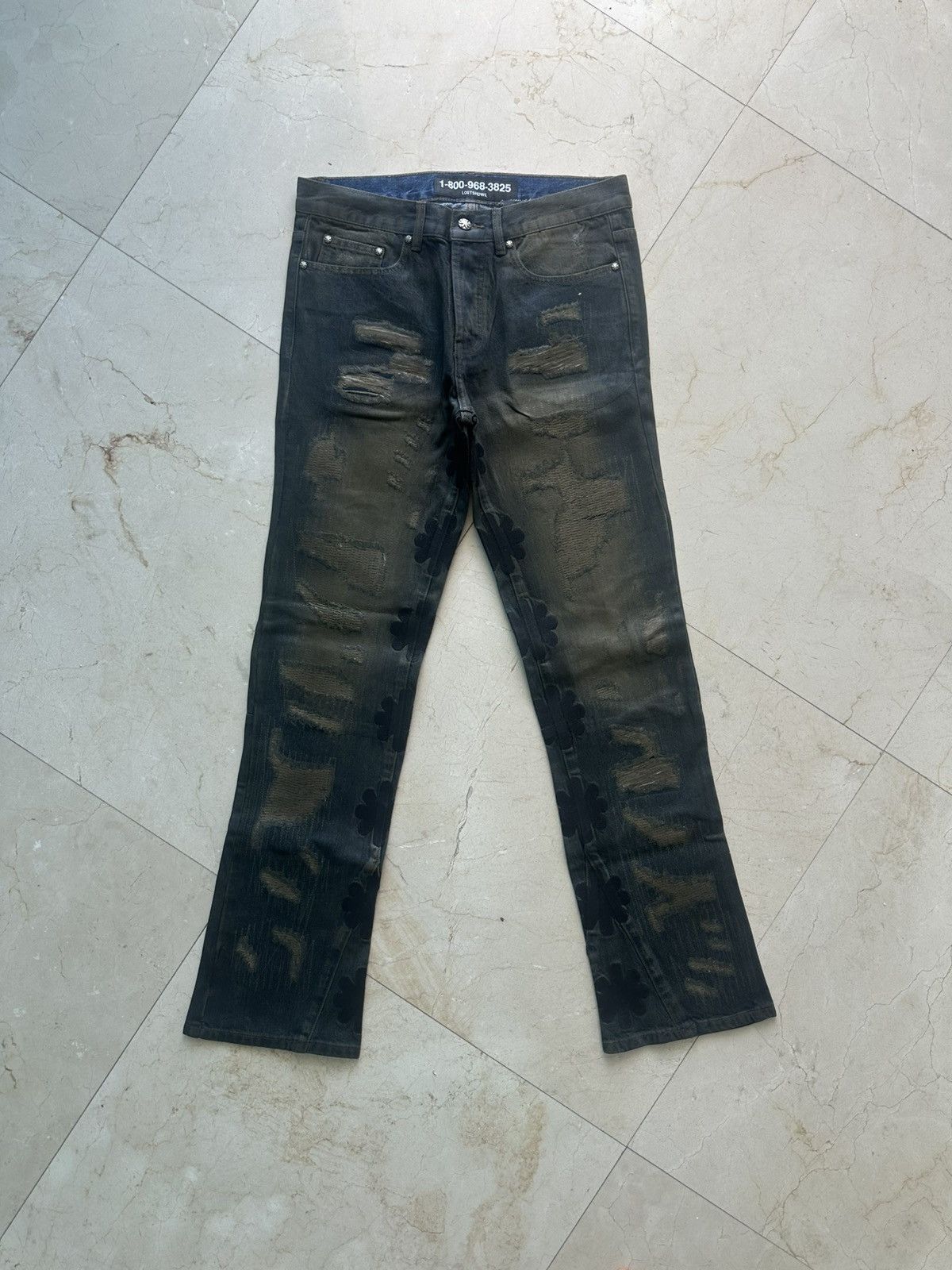 LOSTSHDWS Lost Shadows Destroyed Waxed Denim | Grailed