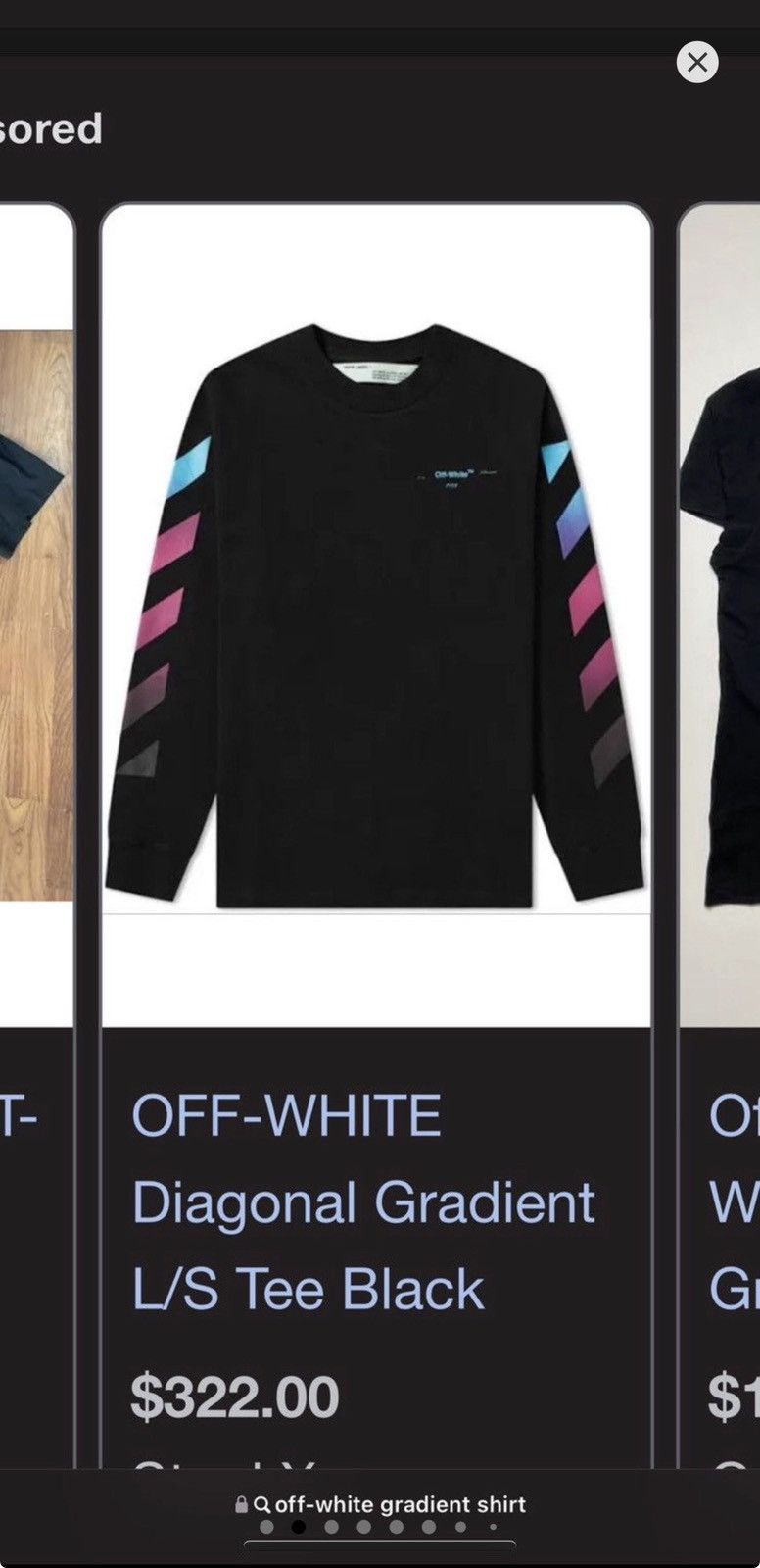 Off-White Off-White Virgil Abloh Gradient Arrows T-Shirt Size Medium Size US M / EU 48-50 / 2 - 3 Thumbnail
