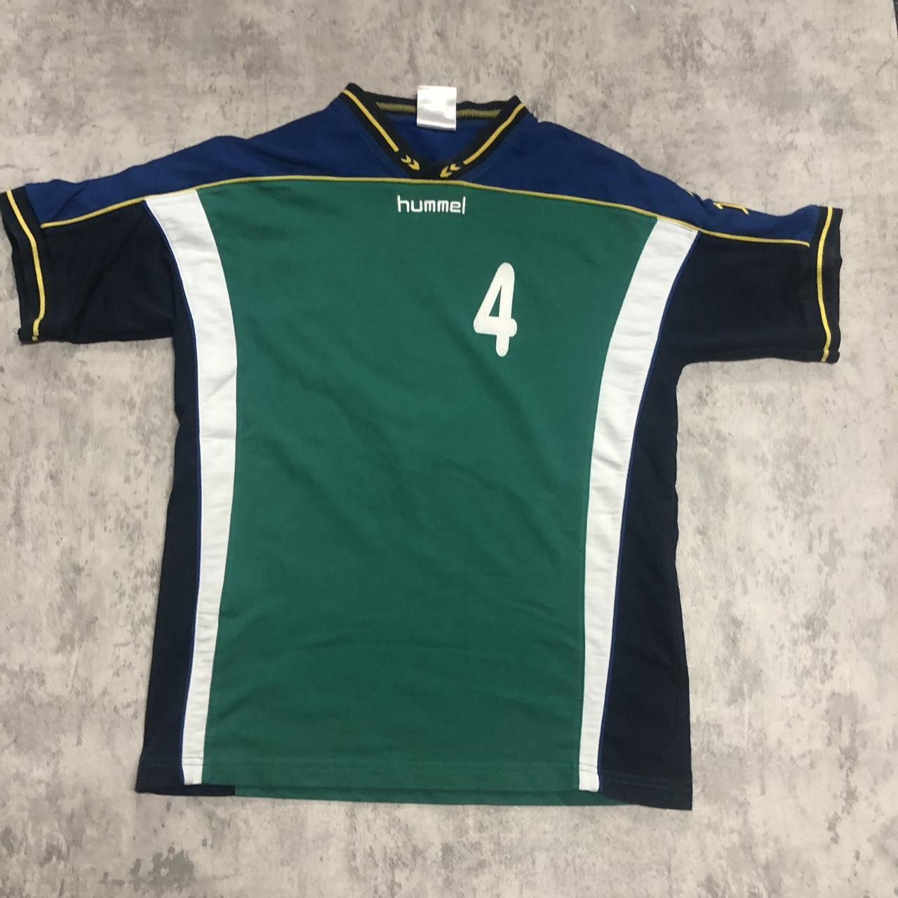 Hummel Hummel green and blue football shirt #footballshirt Size US S / EU 44-46 / 1 - 1 Thumbnail