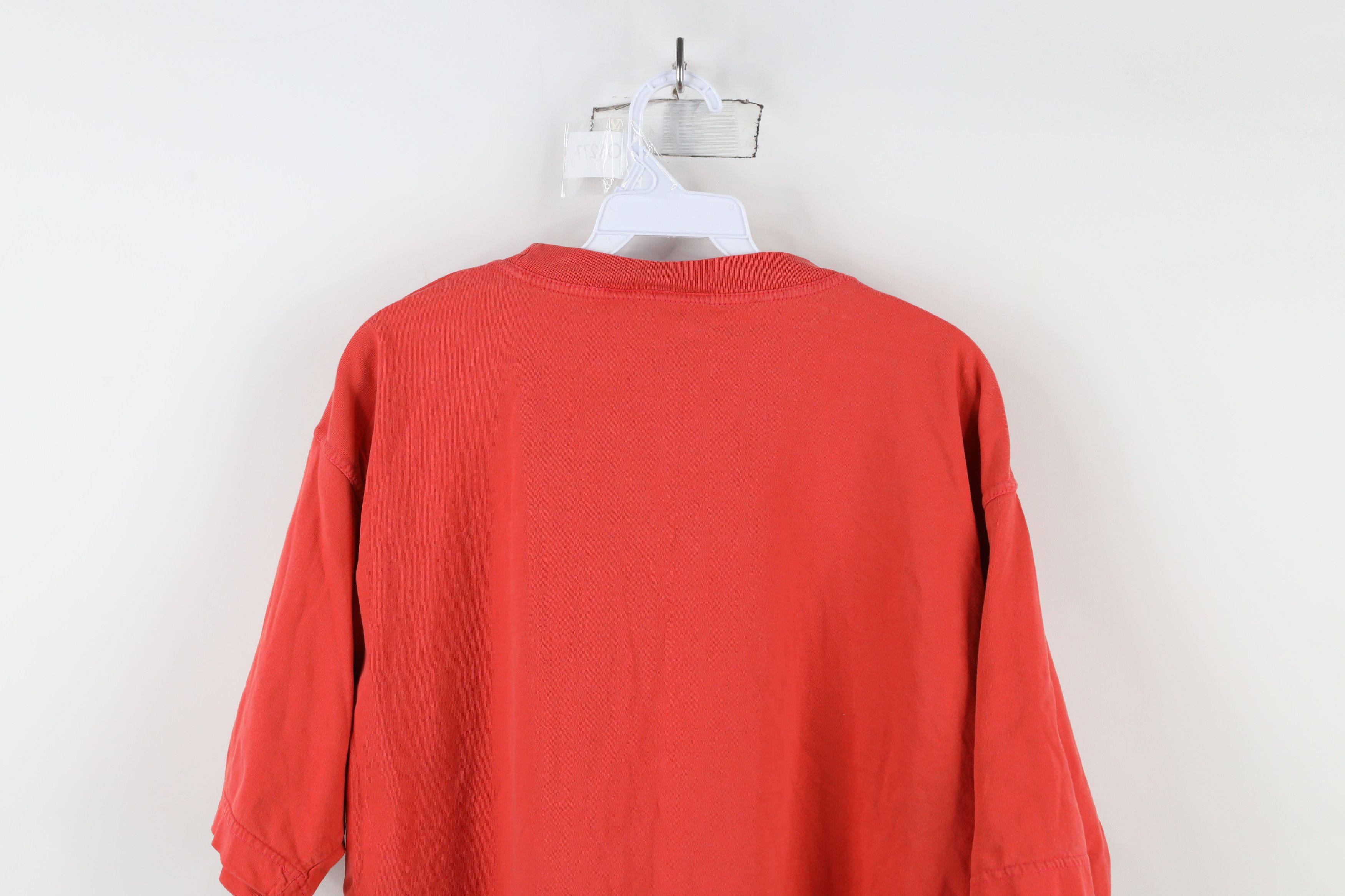 Levi's × Vintage Vintage 90s Levis Spell Out Script T-Shirt Coral Pink Cotton Size US M / EU 48-50 / 2 - 12 Thumbnail
