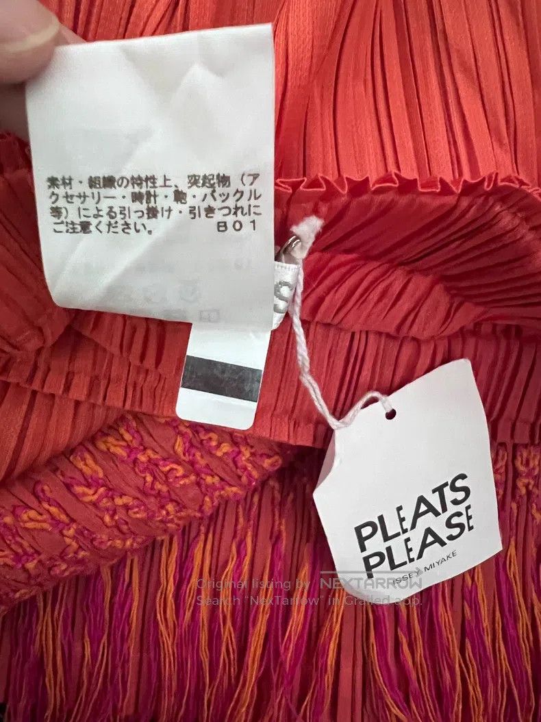 Issey Miyake Issey Miyake size:3 Fringed Midi Skirt Size 31" - 3 Thumbnail