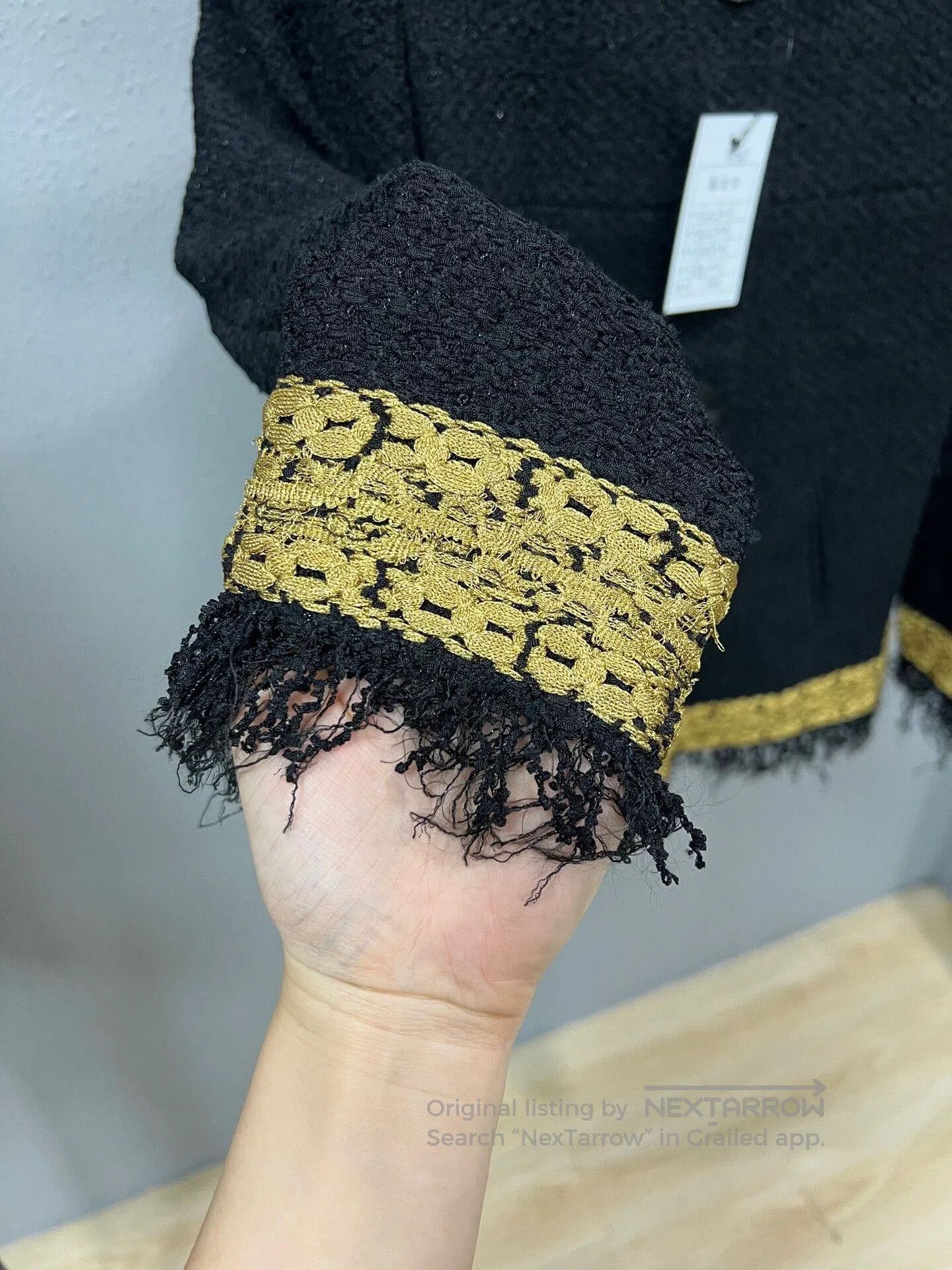 Chanel Chanel Gold Trim Black Jacket. Size M / US 6-8 / IT 42-44 - 4 Thumbnail