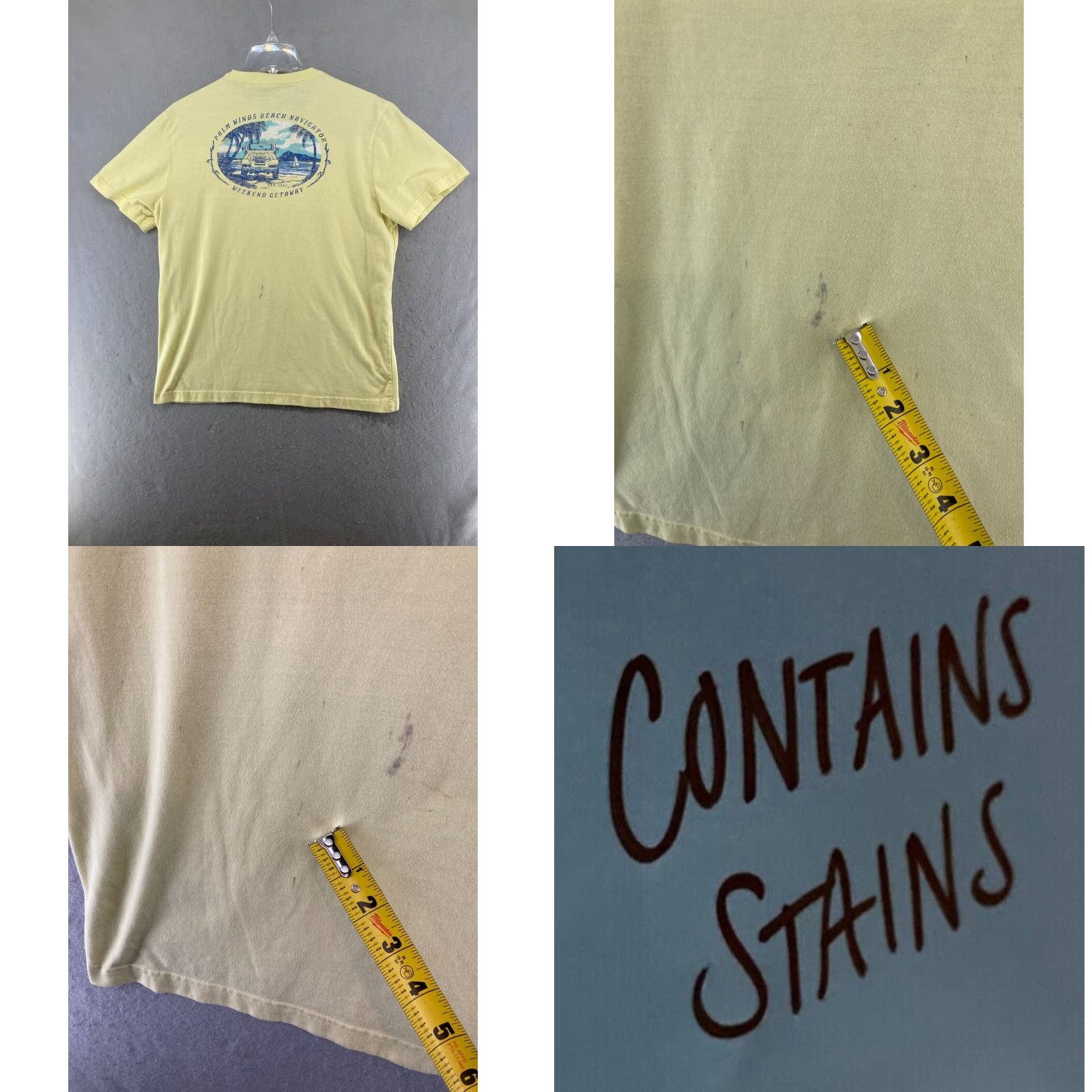 Jeep IZOD Saltwater Shirt Mens Medium Yellow Palm Winds Beach Navigator Jeep Size US M / EU 48-50 / 2 - 8 Thumbnail
