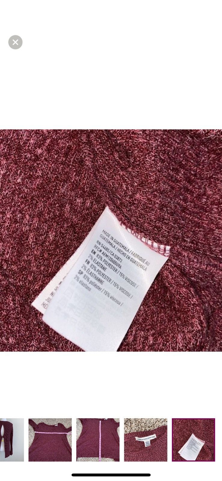 American Eagle Outfitters American eagle outfitters small open back knit top Size S / US 4 / IT 40 - 7 Thumbnail