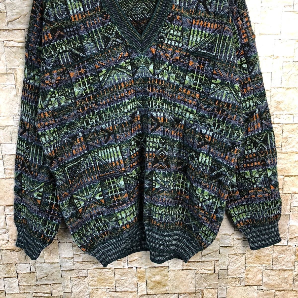 Homespun Knitwear Lantasie Di Settember made in italy Green Knitwear #A263 Size US L / EU 52-54 / 3 - 3 Thumbnail