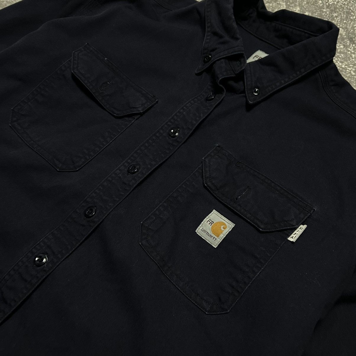 Carhartt Wip Vintage Carhartt Wip Patch Logo workwear button denim shirt Size US XL / EU 56 / 4 - 3 Thumbnail