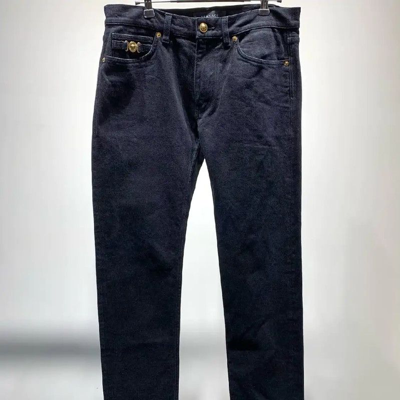 Versace Versace Black Denim Casual Pants for Men 0089 Size US 44 / EU 60 - 1 Thumbnail