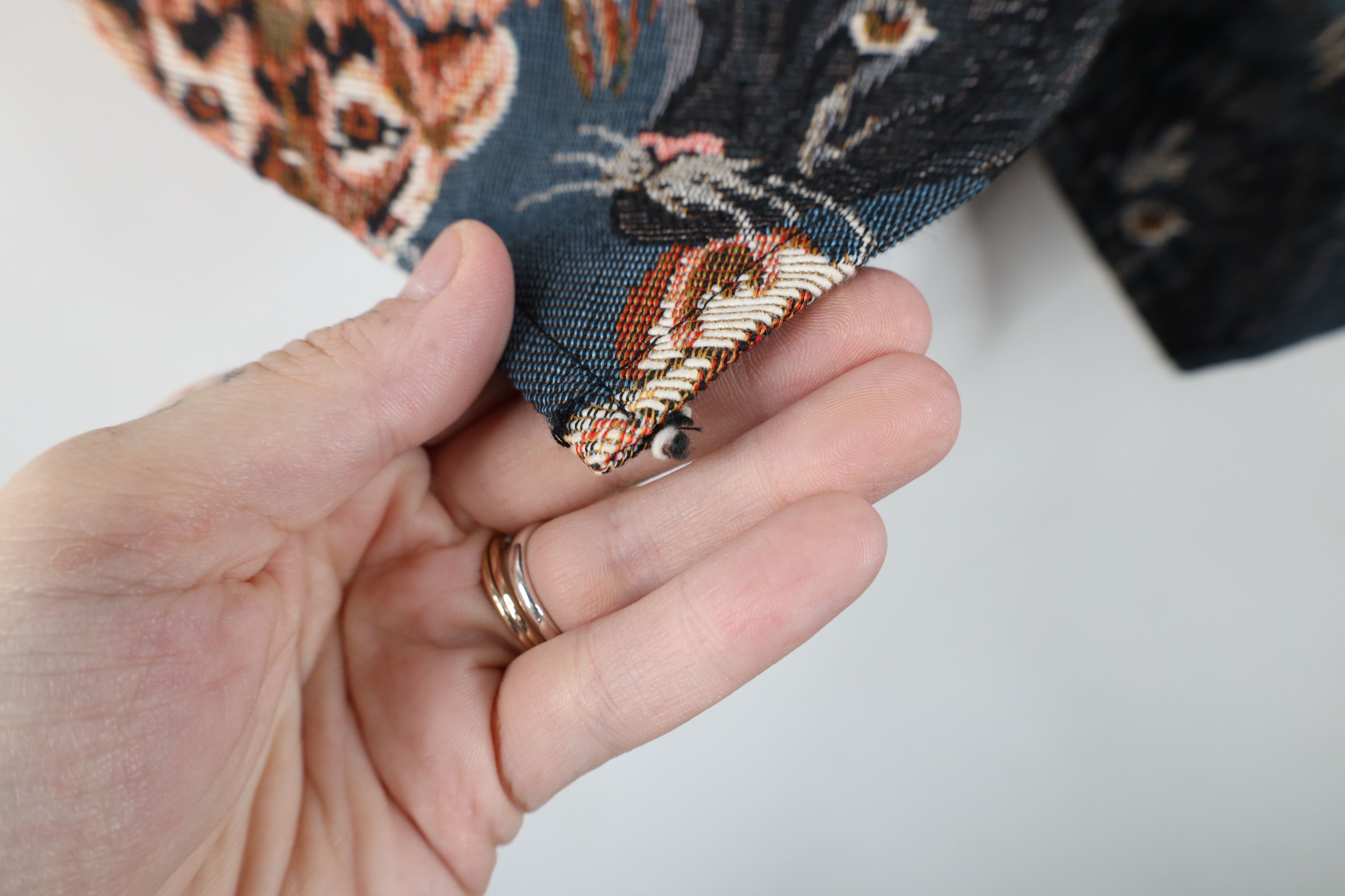 Vintage Vintage 90s Streetwear Needlepoint Big Cat Tie Back Vest USA Size M / US 6-8 / IT 42-44 - 4 Thumbnail