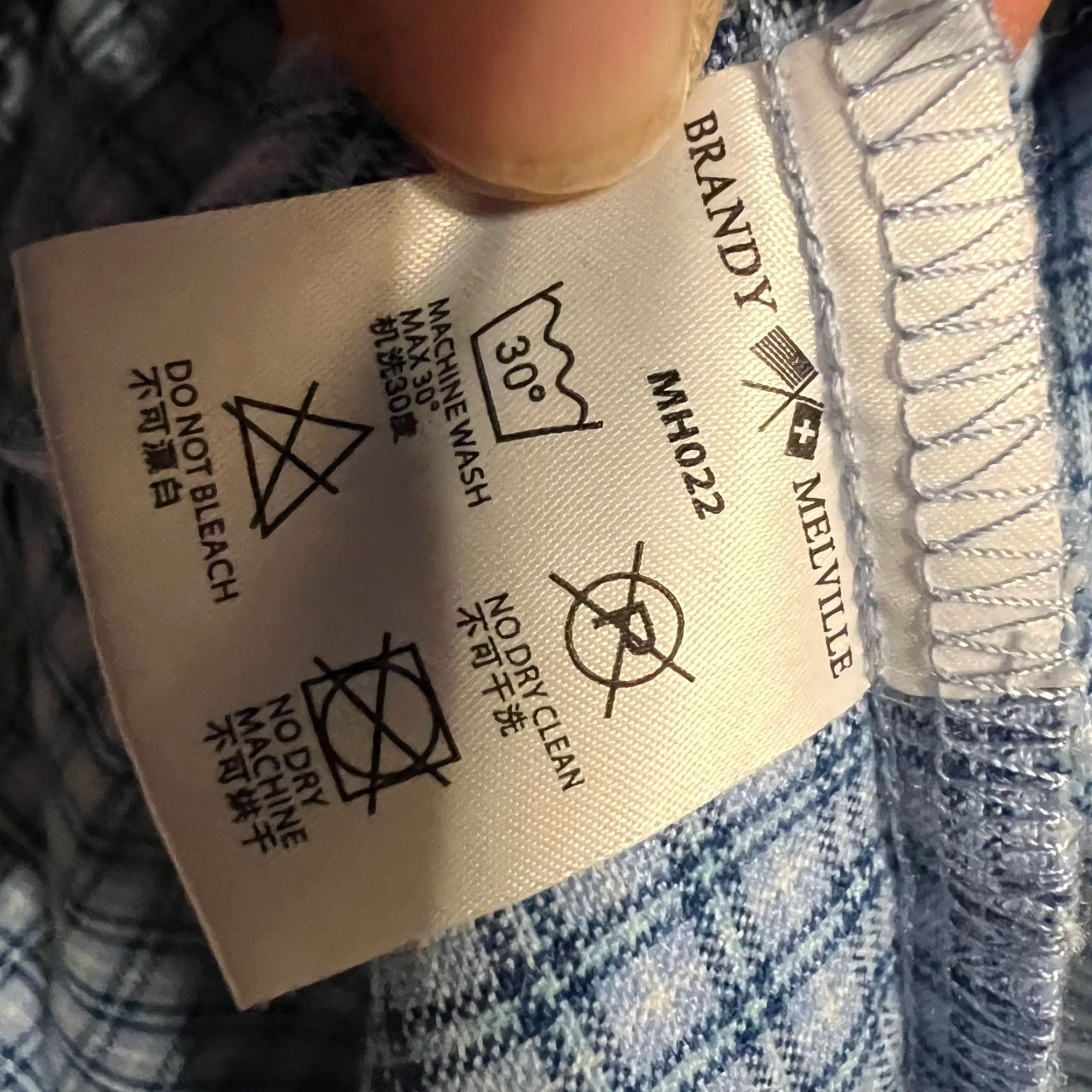 Brandy Melville Brandy Melville Skirt Women One Size Mini Blue Plaid John Galt Size 42" / US 20 - 5 Thumbnail