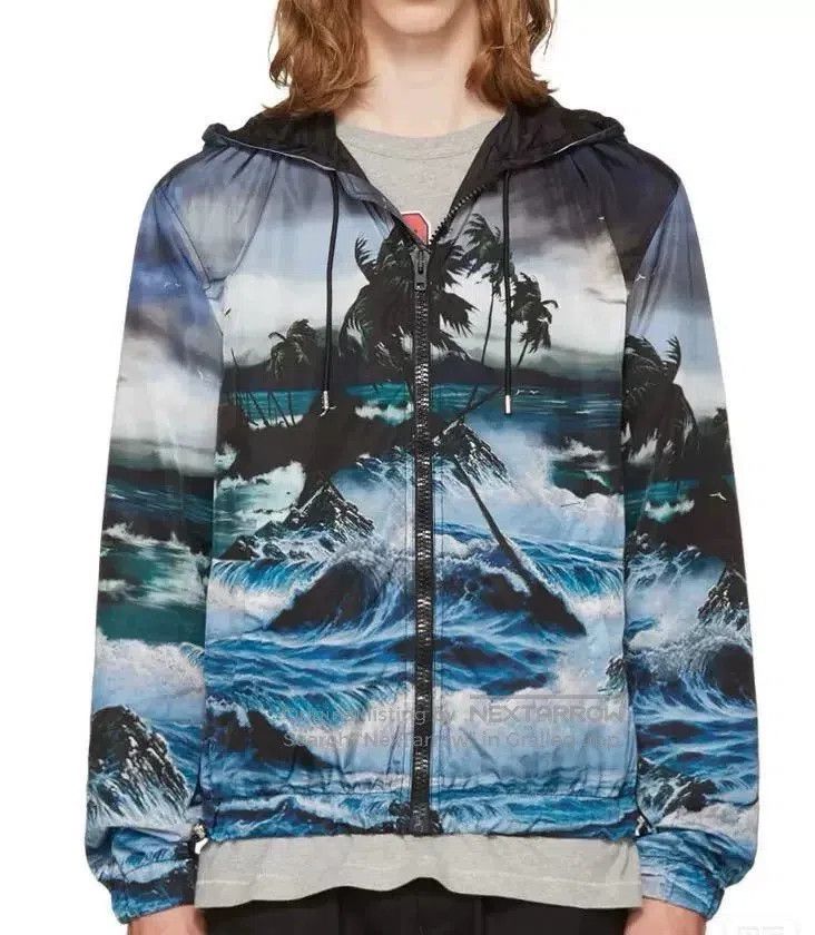 Givenchy Givenchy Hawaiian Ink Washed Men's Jacket Outerwear Zip-up Size US S / EU 44-46 / 1 - 9 Thumbnail