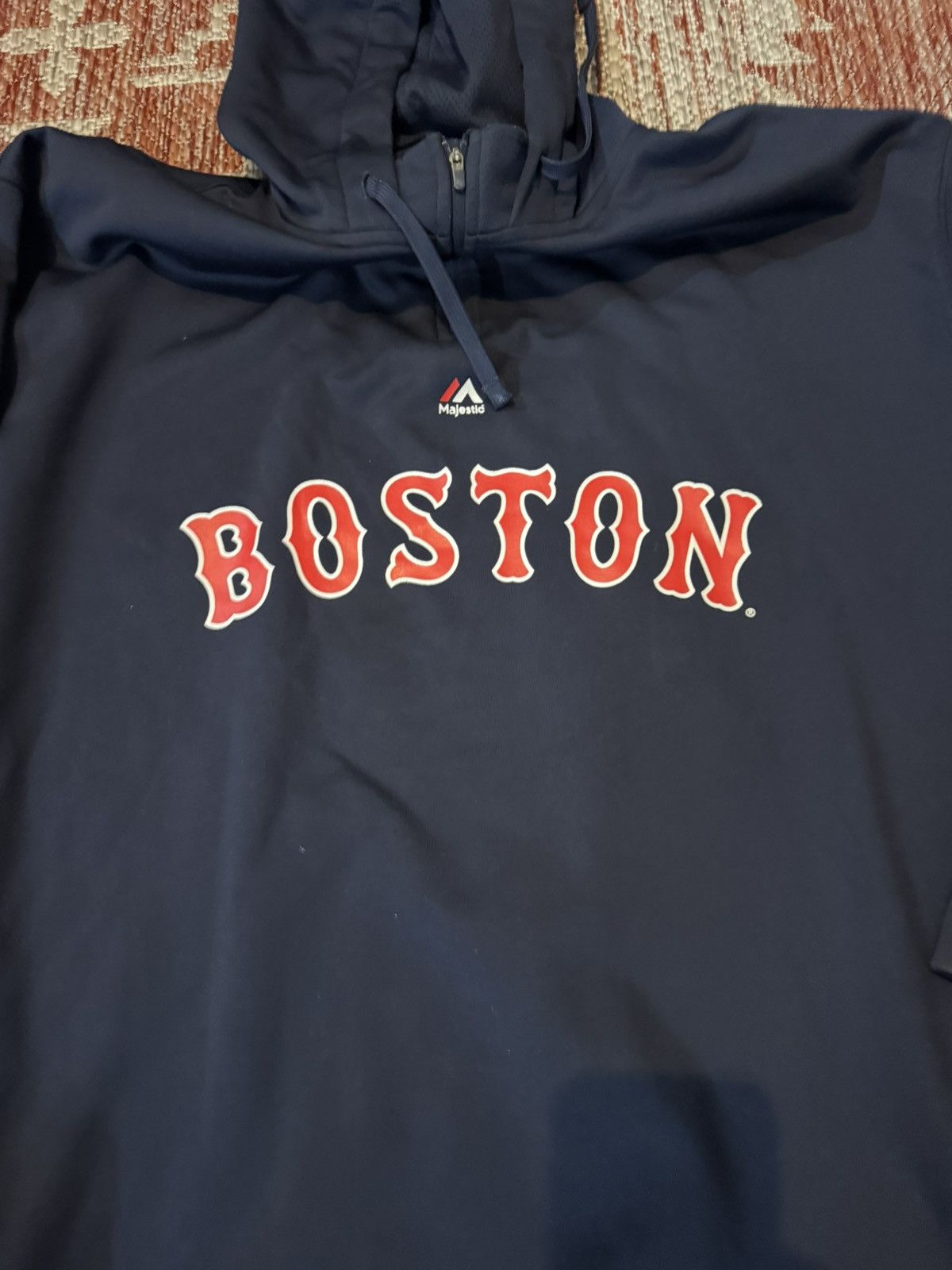 Majestic Majestic Boston Red Sox Warm Up Hoodie Sz XL Size US XL / EU 56 / 4 - 2 Thumbnail